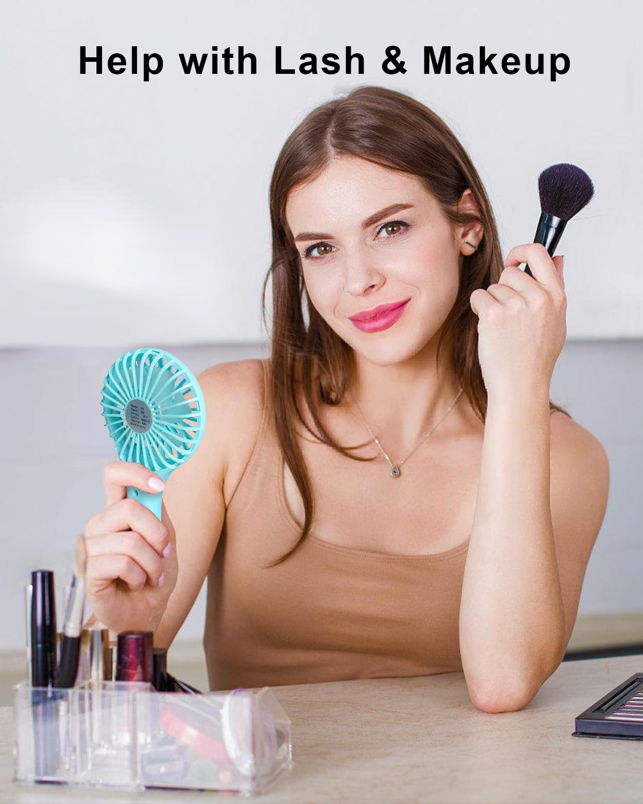 TriPole Mini Handheld Fan Battery Operated Small Personal Portable Fans Speed Adjustable USB Rechargeable Fans Cute Design Powerful Eyelash Fan for Stylish Kids Girls Women Men Indoor Outdoor Travel