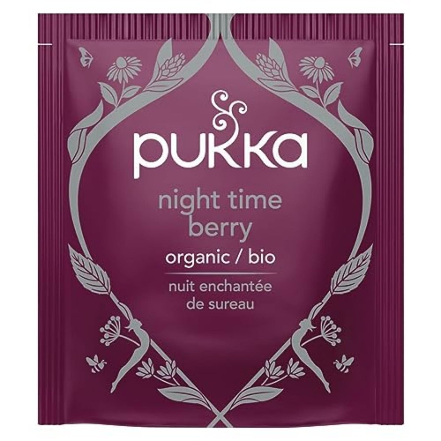 Pukka Night Time Berry Organic Herbal Tea, Soothing Infusion With Chamomile, Lavender & Elderberry, Tea Gift Set For Bedtime Relaxation, Caffeine Free, 80 Total Bags (20ct - Pack of 4)