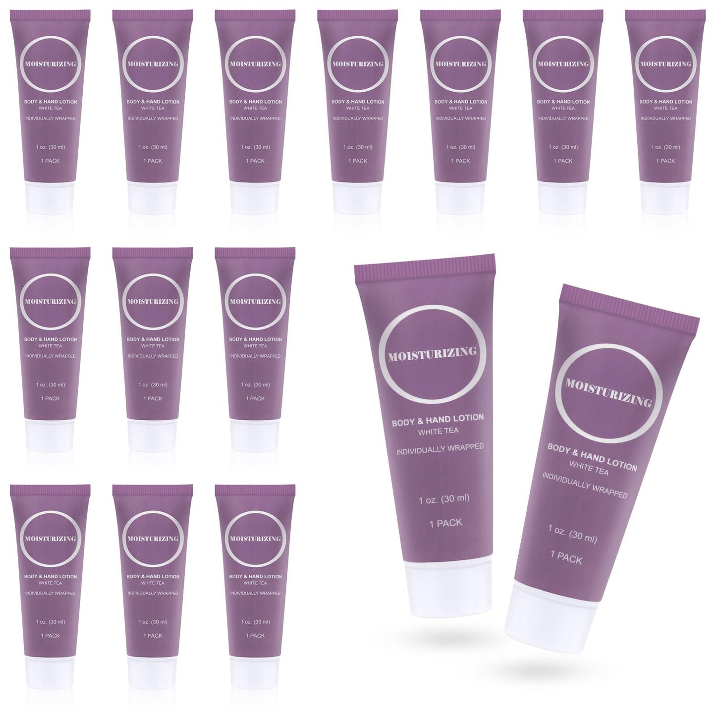 Travel Size Body Lotion, Small Hand Cream Lotion Bulk, Nourishing Extra Dry Skin Individually Wrapped Mini Bottle Shower Moisturizer Lotion Toiletries for Travel Hotel Homeless 1 oz (Pack of 60)