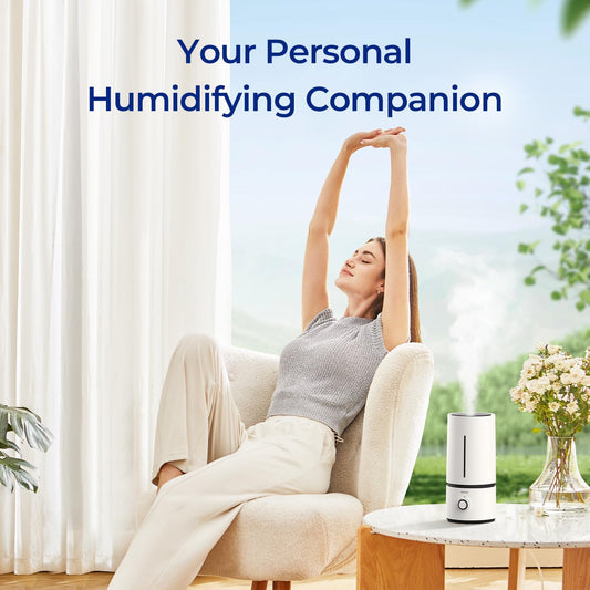 raydrop Cool Mist Humidifiers for Home Babies, 1.70 L Quiet and Small Ultrasonic Humidifier for Bedroom Nightstand, Space Saving, Auto Shut Off - (0.45 Gallon, US 110 V)