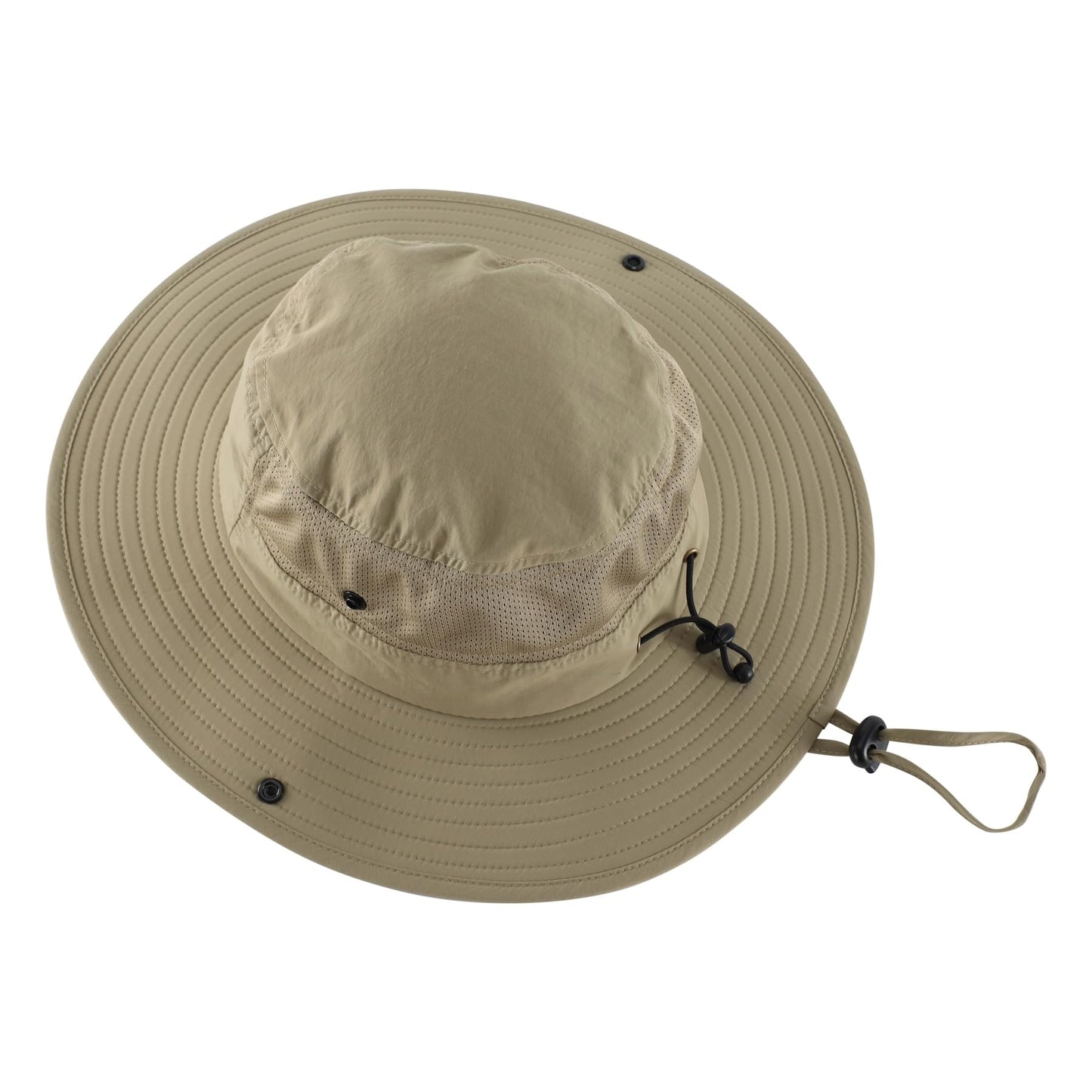 Home Prefer UPF50+ Mens Sun Hat Wide Brim Womens UV Protection Beach Bucket Hat Airy Fishing Hat Hiking Snap Up Cowboy Hat (Light Vert Khaki)