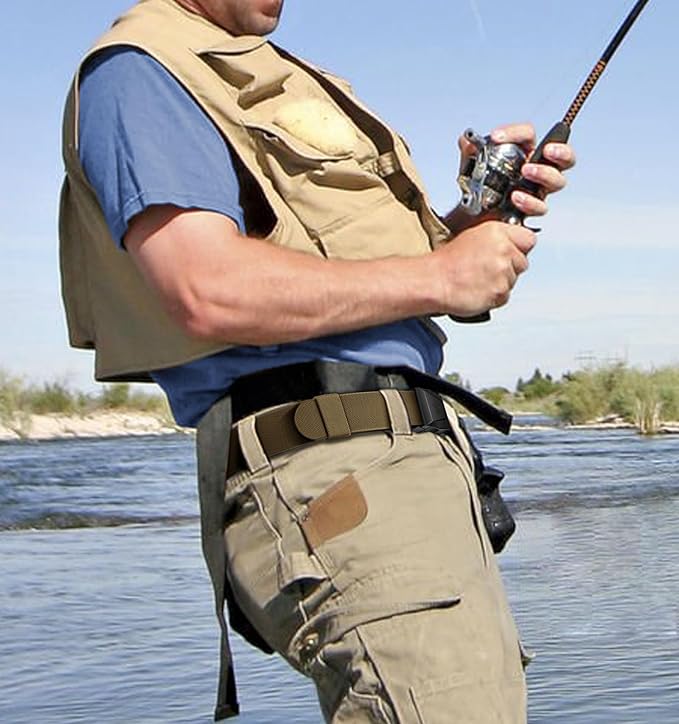 BULLIANT Men Belt 2 Pack,Nylon Web Holster Belt Stretch for Gift Men Outdoor Work Sports Hunting Hiking,Quick Release