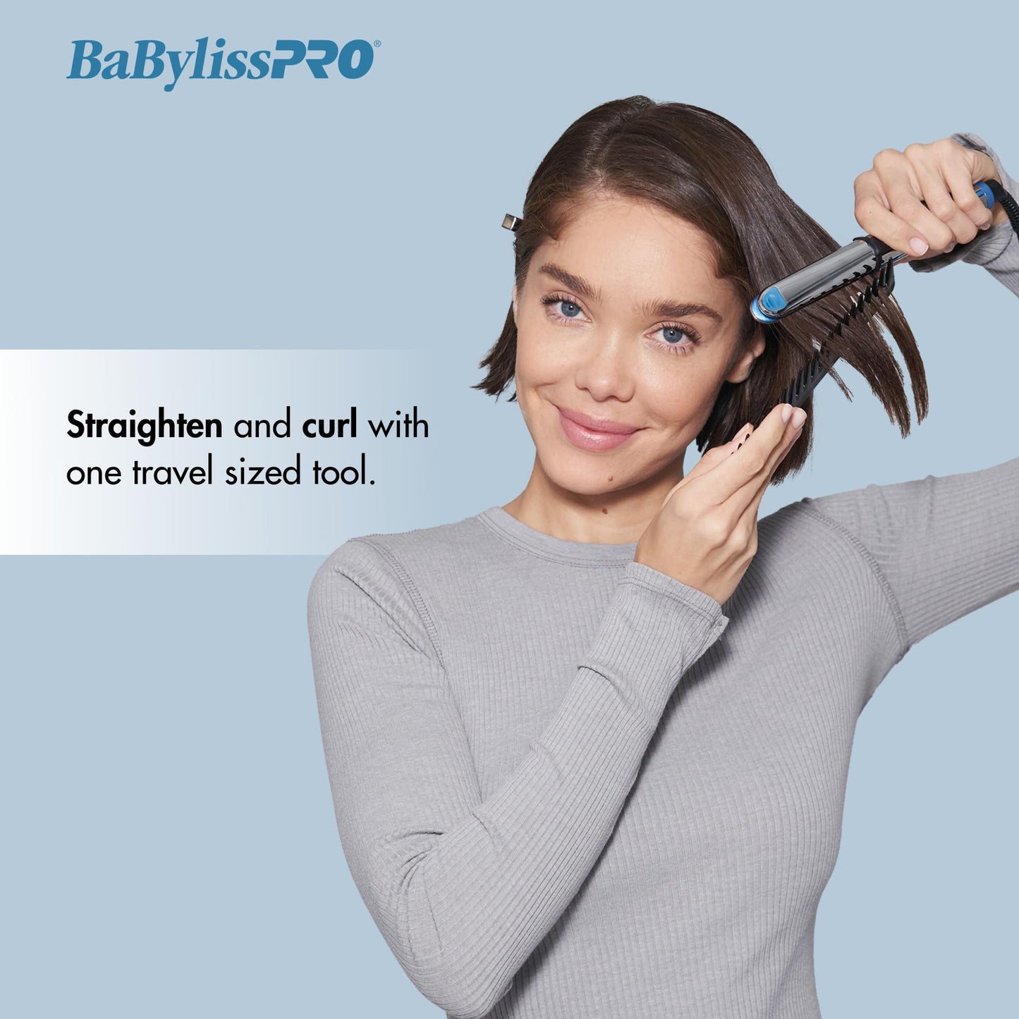 BaBylissPRO Flat Iron Hair Straightener, 3/4 Inch Nano Titanium Prima 2000 Mini Travel, Hair Styling Tools & Appliances, BNT2000UC