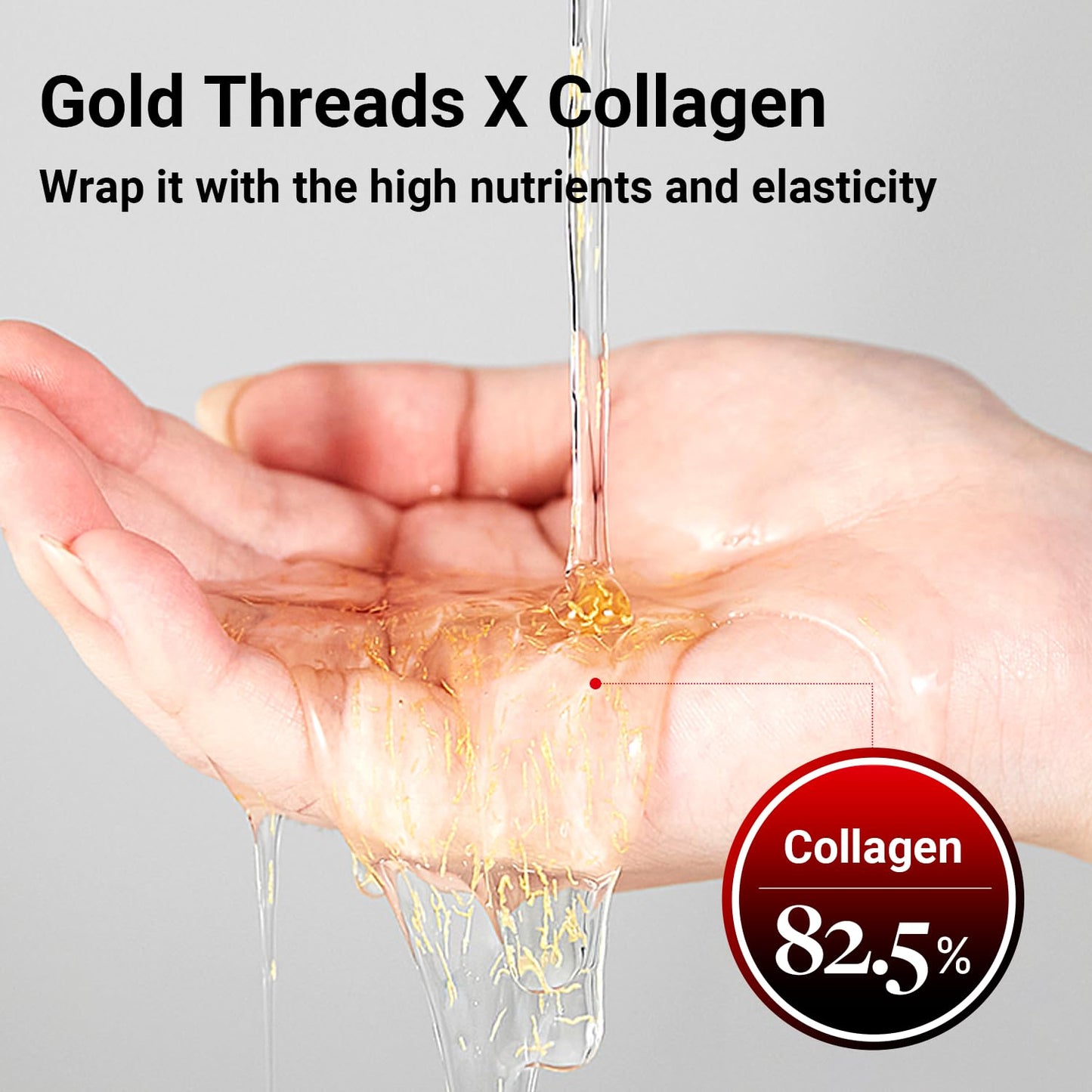 Shumage Gold Seal Wrapping Mask - Collagen Peel Off Face Mask for Glass Skin - Overnight Mask with Gold Threads for Hydrating and Tightening - Long-lasting Elasticity and Radiant Glow - 3.17 oz.