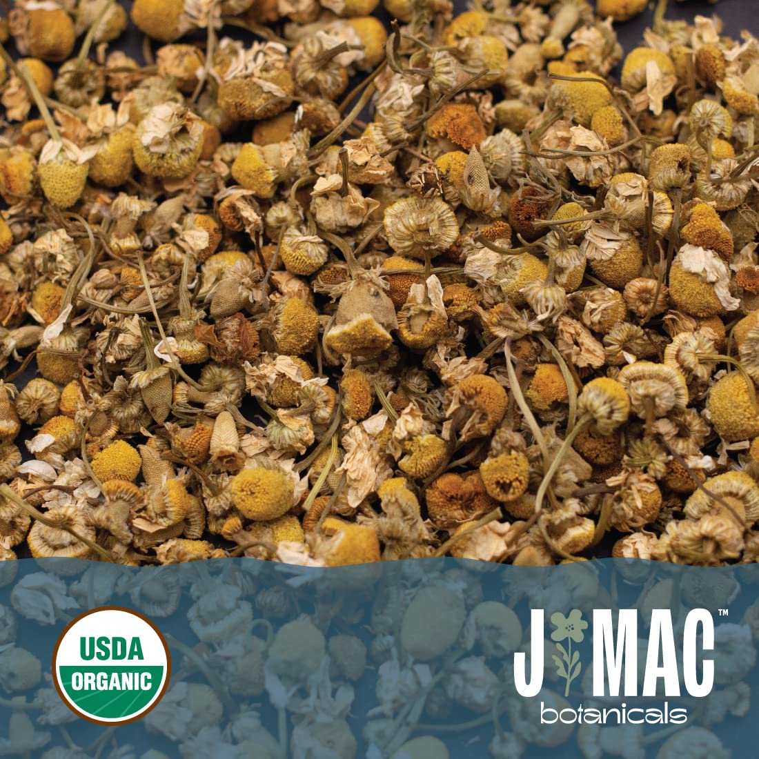 J Mac Botanicals, Organic Chamomile Flowers, Whole Dried Chamomile flower, Loose Leaf tea