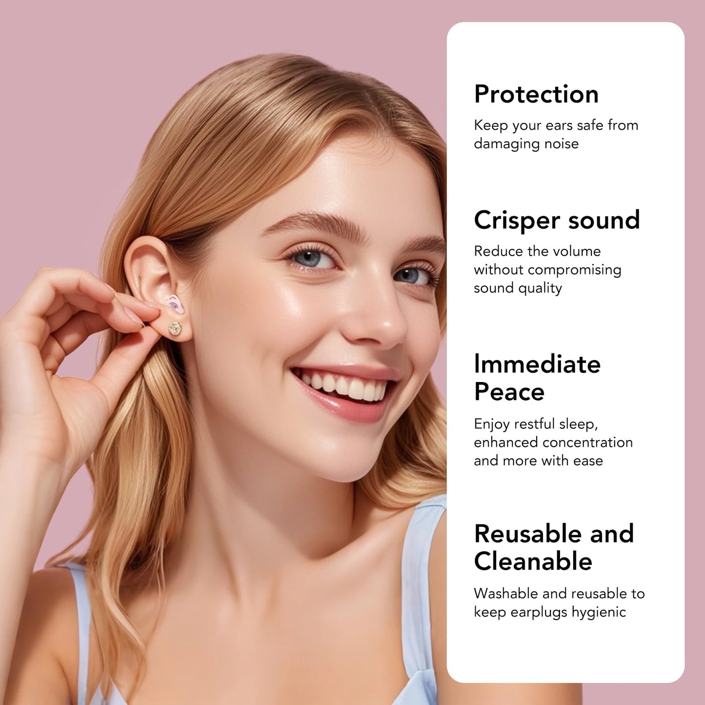 Ear Plugs for Sleeping Noise Cancelling, Ultra-Soft Silicone Earplugs for Sleep, 45dB Reusable Noise Cancelling Ear Plugs Hearing Protection Study/Work/Concert, EarPlugs with Case & 8 Eartips