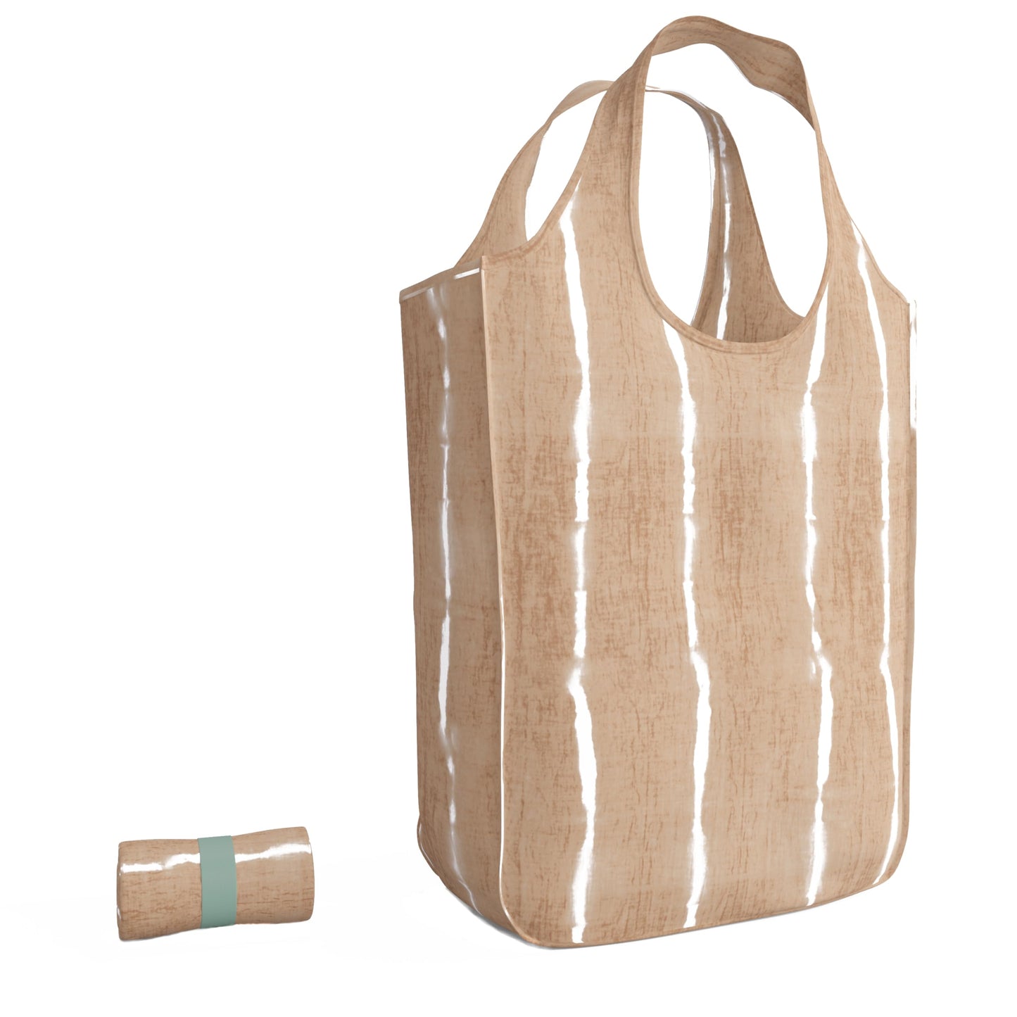 Pure Sage Reusable Grocery Bag - Stylish Shopping Bag for Groceries - Foldable Tote Bag - Medium Size - Natural Mood