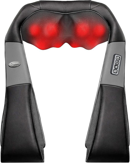 cotsoco Neck Massager, Shiatsu Neck and Back Massager with Heat for Pain Relief, Deep Tissue 3D Kneading Massage Pillow, Relaxation Gifts for Men and Women, Gifts for Dad, Elderly, Wife(Dark Gray)