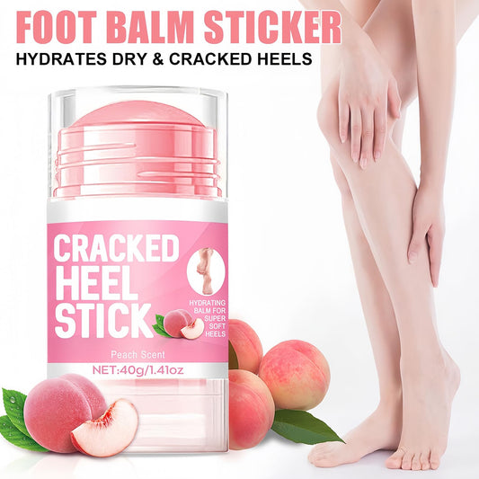 ASMAYSA 2Pcs Peach Scented Cracked Heel Stick Balm, Heel Stick For Cracked Feet, Foot Cream For Calluses and Dry Feet, Cracked Foot, Manuka Honey Hand Cream