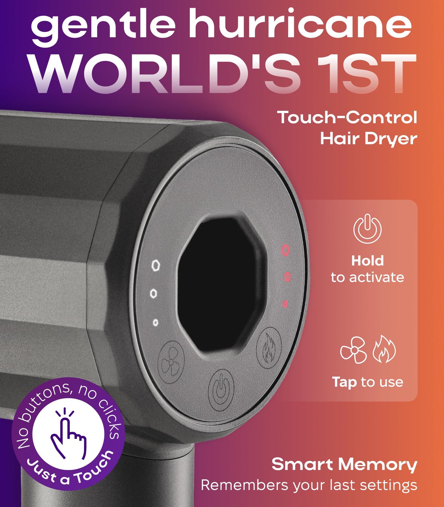 BIZOND Ionic Hair Dryer Premium Quality, High-Speed Professional Brushless Motor 110,000 RPM, 1600W Power, 9 ft Long Cord and Magnetic Nozzle, Lightweight Blow Dryer, Ultra Quiet Fast Drying (Gray)