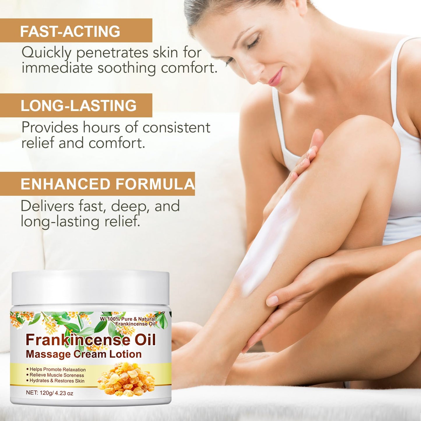 Vitality Frankincense Balm 4.23 fl.oz, Deep Moisturizing Frankincense Cream for Face, Reduces Fine Lines & Wrinkles, Soothes Irritated Skin, Face Anti-Aging Anti-Wrinkles Hydrates Frankincenses Balm