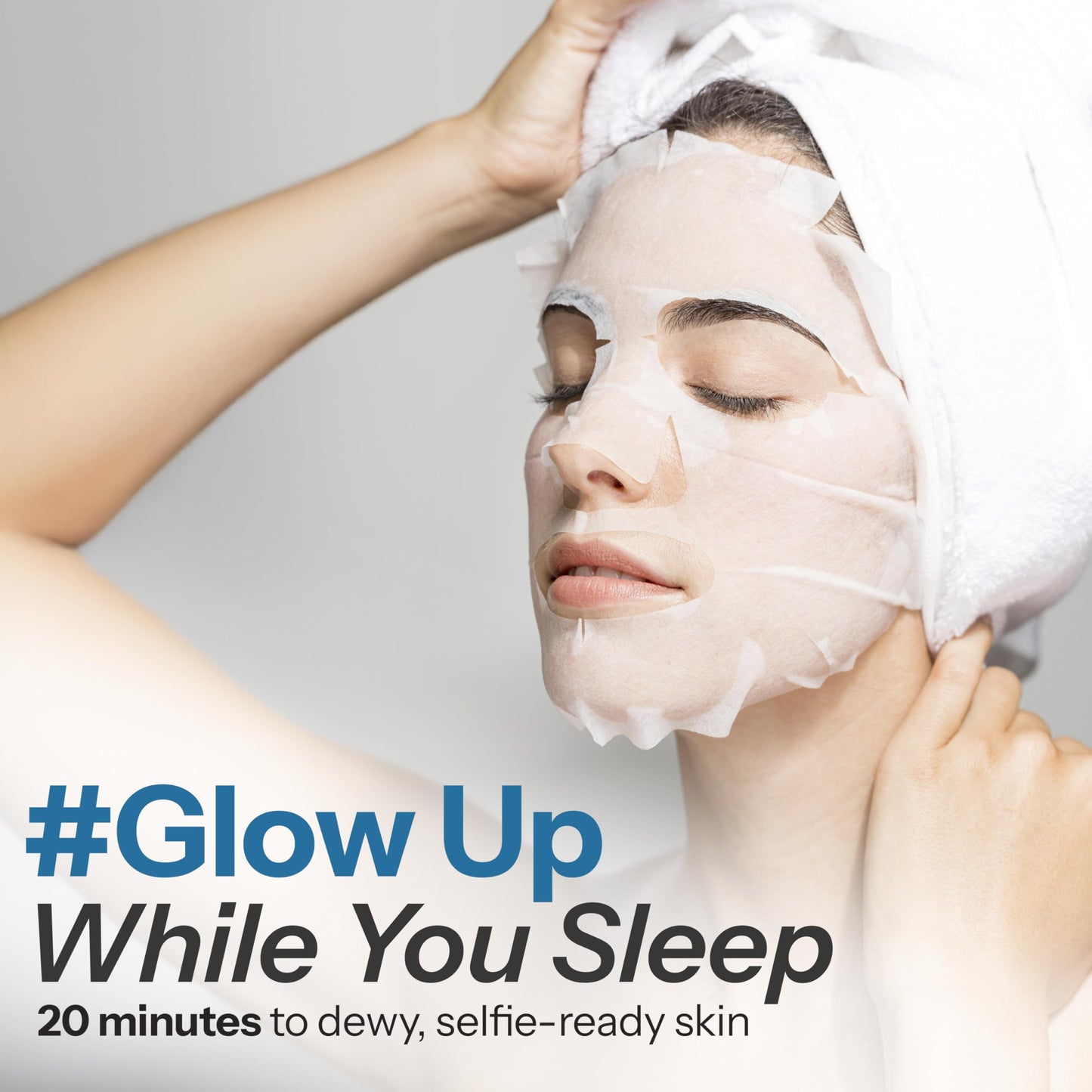 Skin 2.0 Hyaluronic Acid & Collagen Sheet Mask - Hydrating, Anti-Aging, Firming - Dermatologist Tested Korean Skincare - Clean Beauty, Natural Ingredients, Cruelty-Free, All Skin Types - 5 Masks