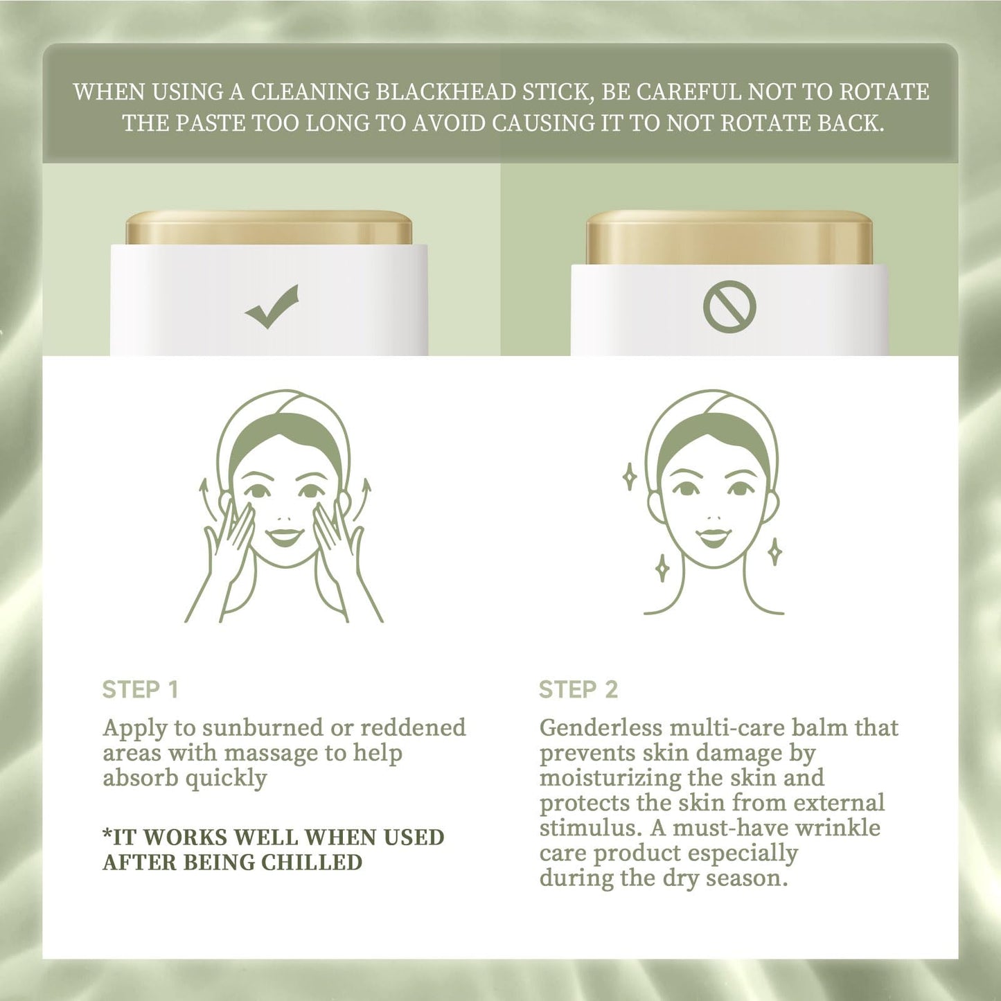 Grospe Organic Aloe Vera Gel Stick for Face & Body, Pure Aloe Gel Ideal for Hydrating, Soothing for Dry Skin, Anti-Wrinkle, Acne Scars, Soothing After Sun Care Relief