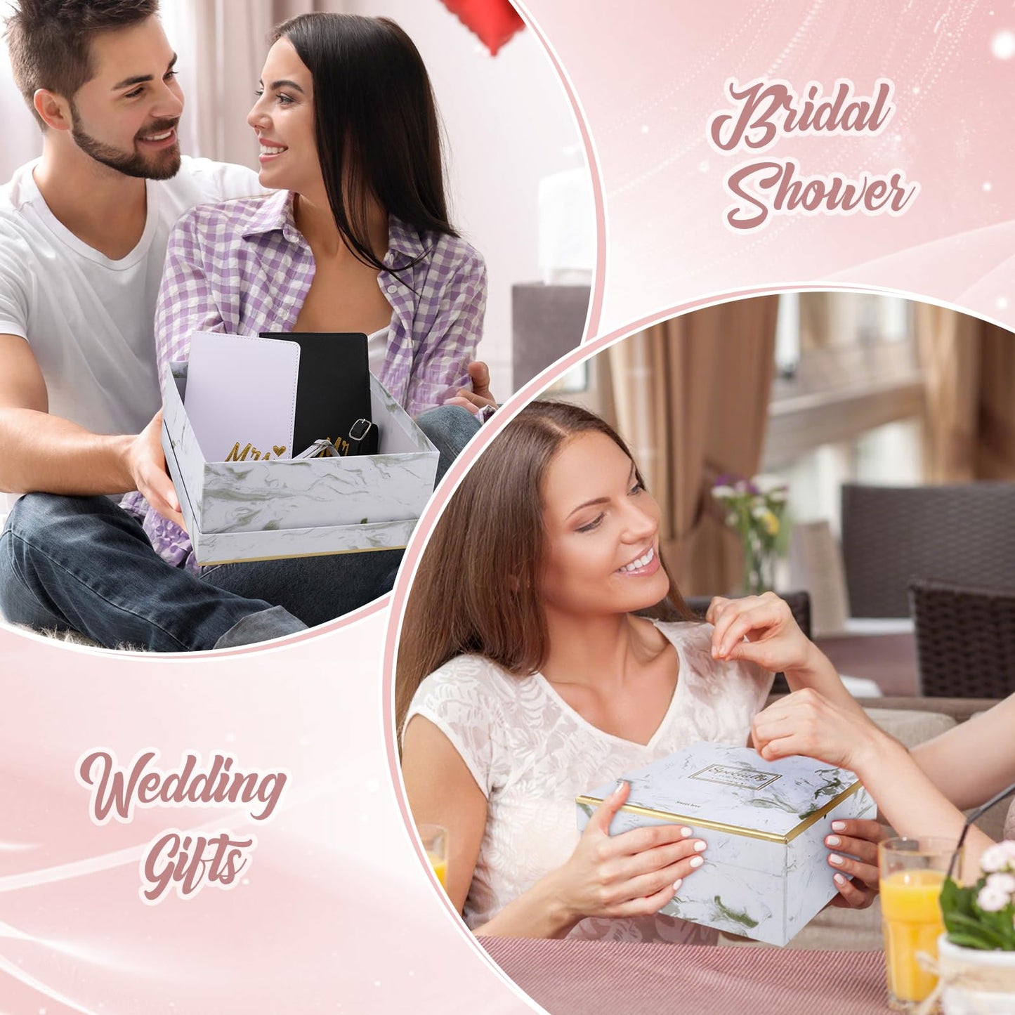 Fingertip WD 12 Pack Wedding and Engagement Gift for Couples, Bride and Groom Baseball Caps Magnetic Couple Socks for Bridal Wedding Honeymoon Trip Travel Men Women Gift