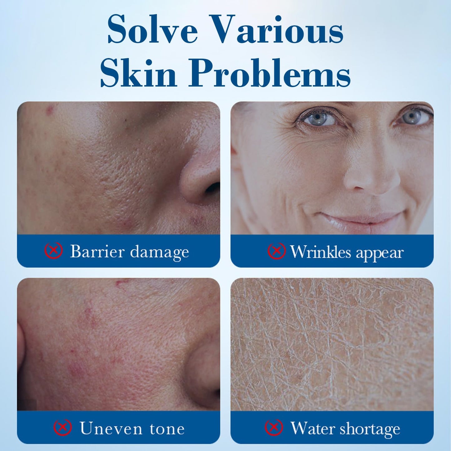 Collagen Serum for Face - Hydrating Serum with Hyaluronic Acid, Anti-Wrinkle & Firming Facial Serum, Repair Skin Barrier, Travel-Size Skincare, Single-Use Vials Skincare, 1.5ml x 30PCS