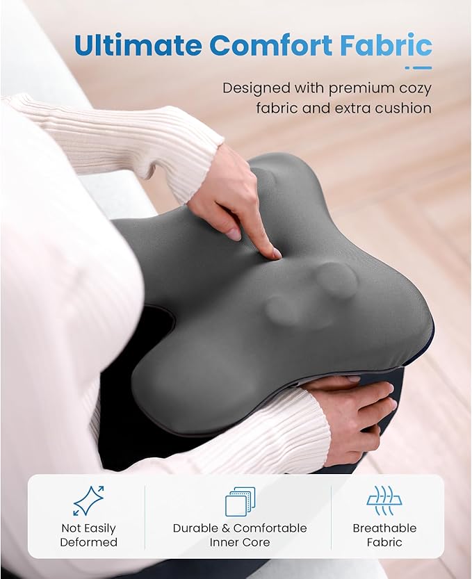 BOB AND BRAD Back Massager with Heat and Remote, EZBack Plus Corded Neck Massager for Pain Relief Deep Tissue, Shiatsu Massage Pillow with 3 Level for Full Body, FSA Eligible Ideal Gifts for Women