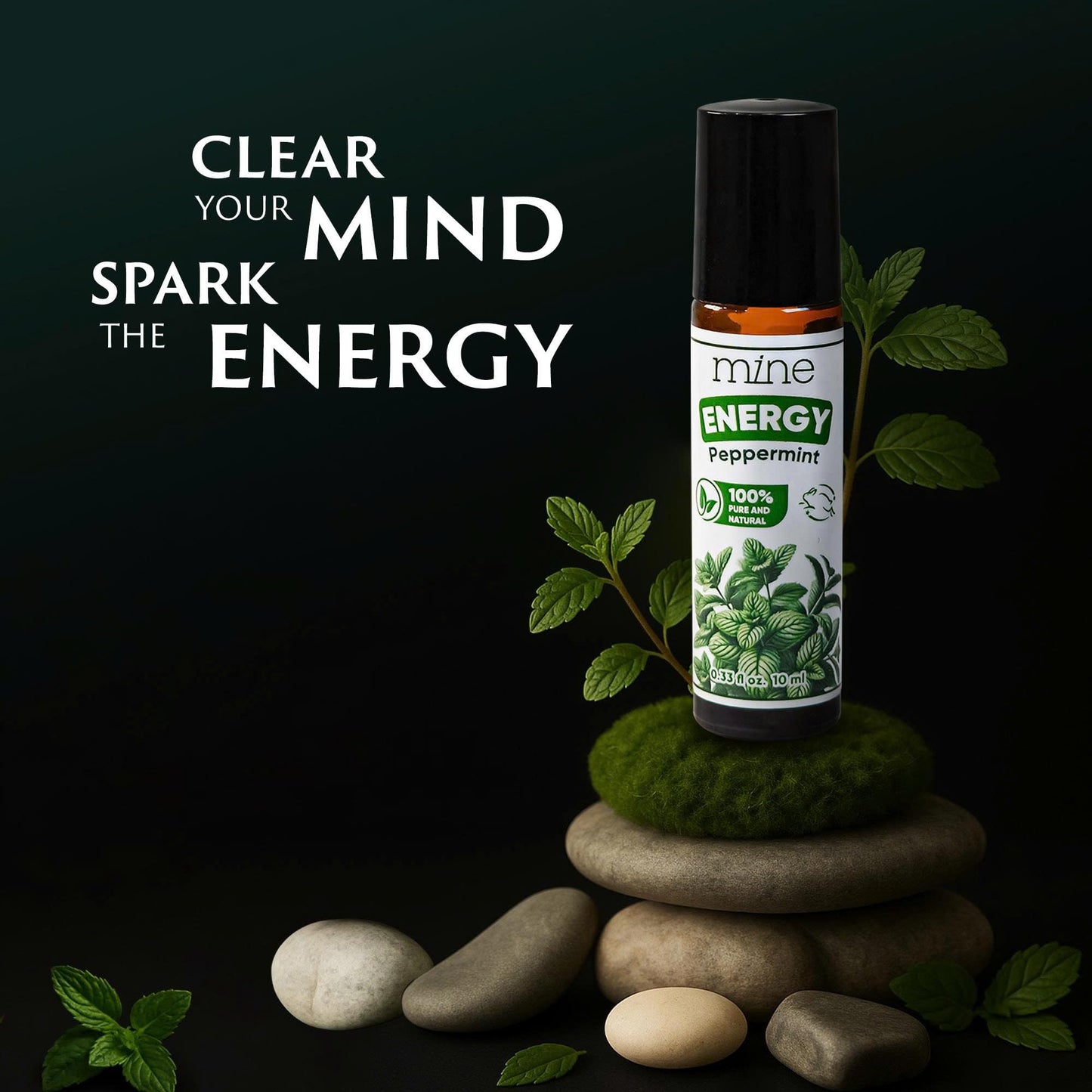 Mine Peppermint Essential Oil - Peppermint Oil Roll On, Pregnancy Nausea Relief & Morning Sickness Relief for Pregnant Women - Pregnancy Must Haves