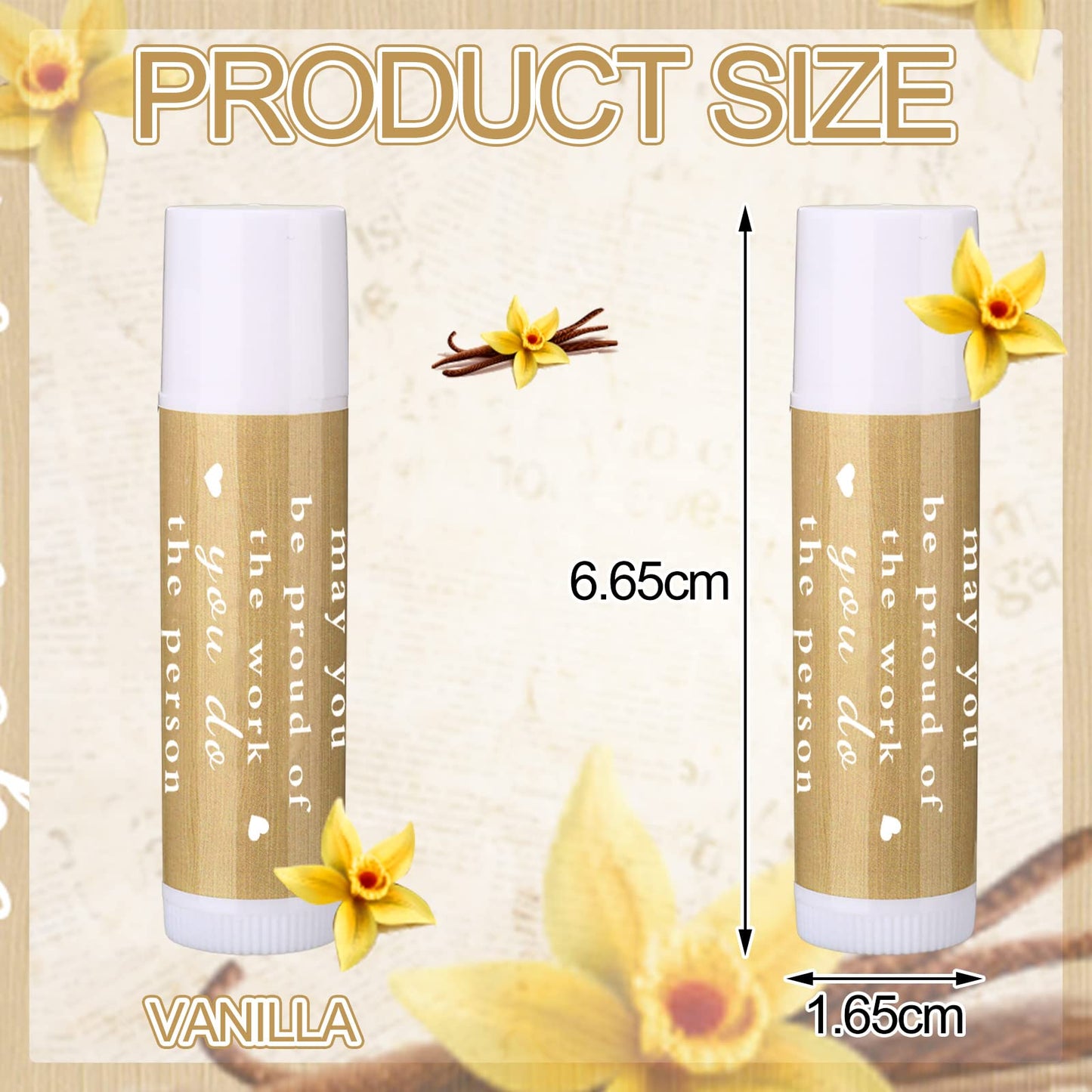Demissle 100 Pcs Appreciation Lip Balm Gifts Bulk Thank You Inspirational Vanilla Ingredients Lips Care Products for HR Professional Appreciation Day Employee Coworker