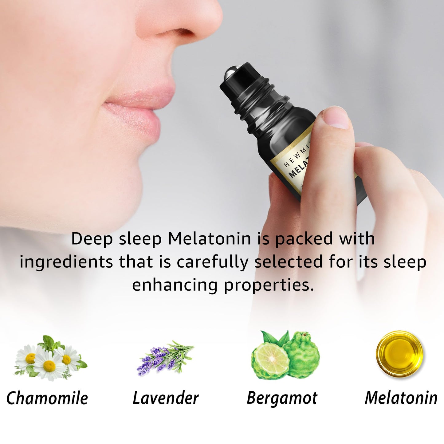 Melatonin Deep Sleep Essential Oil Roll On Calming Aromatherapy Stick Lavender Bergamot Frankincense Chamomile Relaxation Anti Stress Gifts Women Men