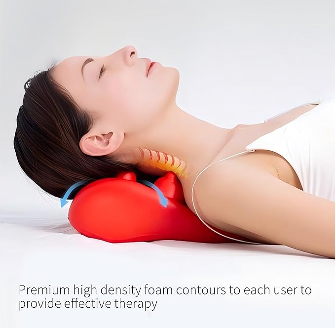 Acupressure Neck Pain Relief Pillow | Cervical Traction Device & Neck Pain Pillow for Muscle Tension & Relaxation | Helps Relieve Neck & Shoulder Pain | FSA & HSA Store Eligible