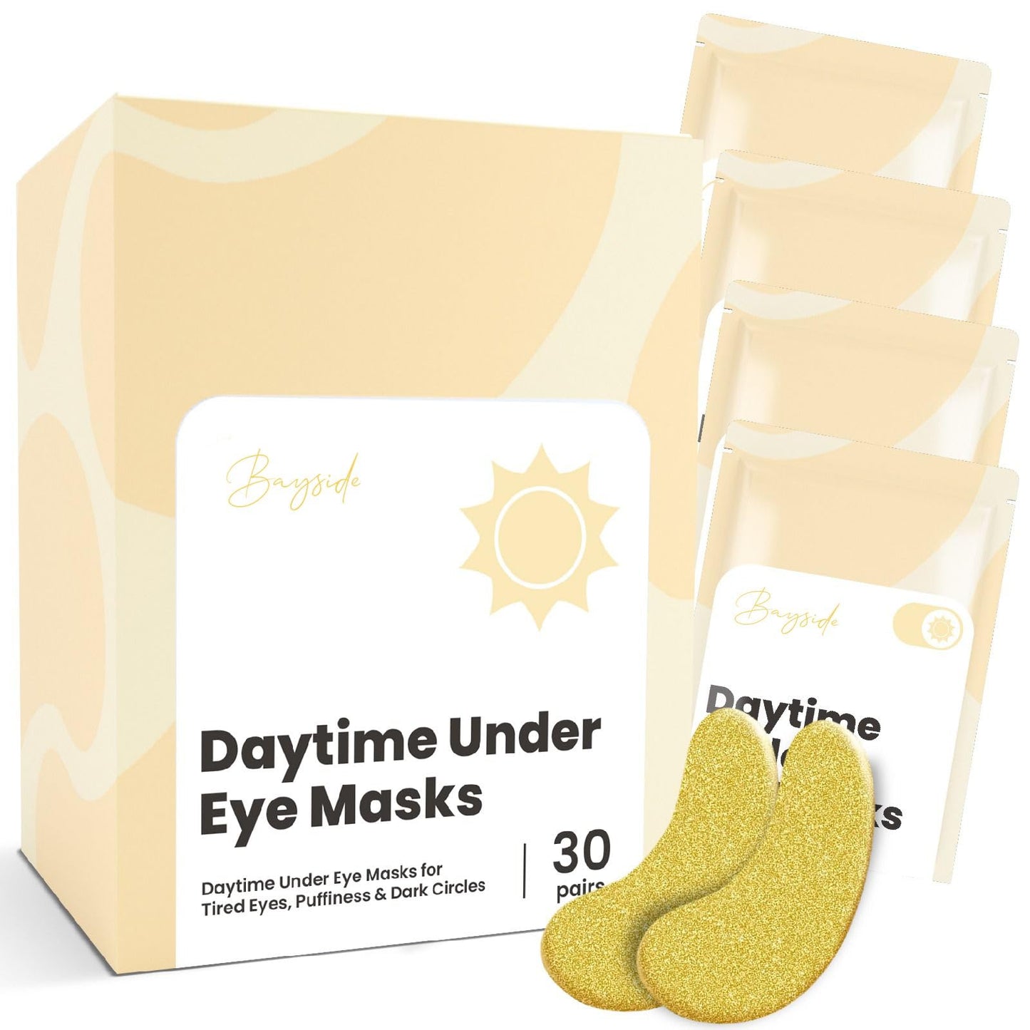 Bayside Daytime Under Eye Patches for Puffy Eyes and Dark Circles | Infused Gel Mask Patches for Dark Circle Undereye Support of Bags & Puffiness | Ideal for Bridesmaid Gifts & Bachelorette Party