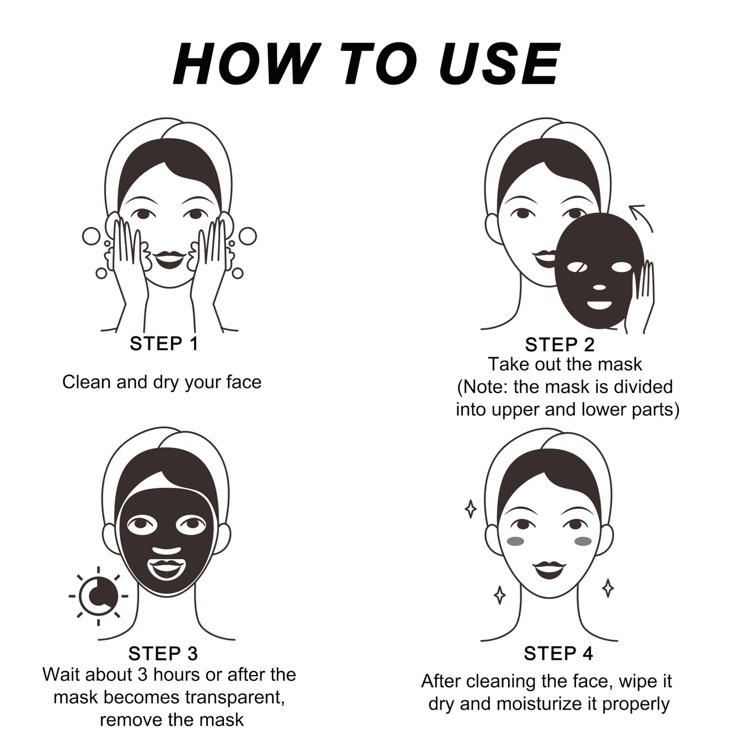 Bukamkom(8pcs Collagen Face Mask, Hydrogel Overnight Face Mask for Hydration & Soothing, Hydrogel Collagen Facial Mask, Face Masks Facial Masks Skincare