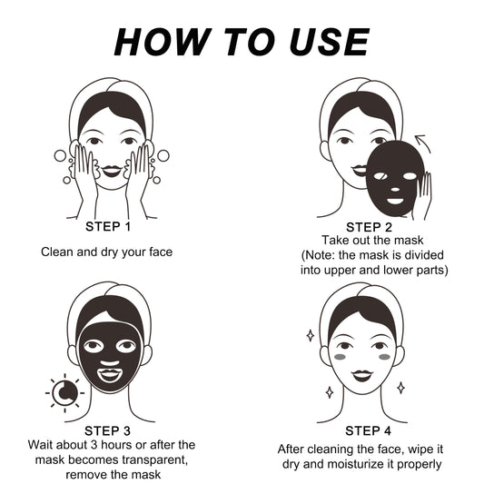 Bukamkom(8pcs Collagen Face Mask, Hydrogel Overnight Face Mask for Hydration & Soothing, Hydrogel Collagen Facial Mask, Face Masks Facial Masks Skincare