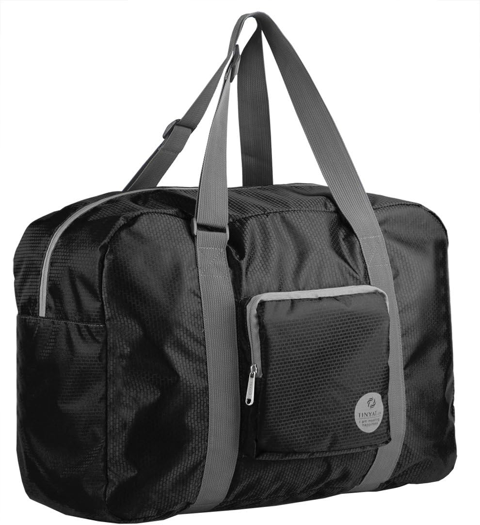 WANDF For Spirit Airlines Personal Item Bag 18x14x8 Foldable Travel Duffel Carry on Weekender Overnight for Women Men