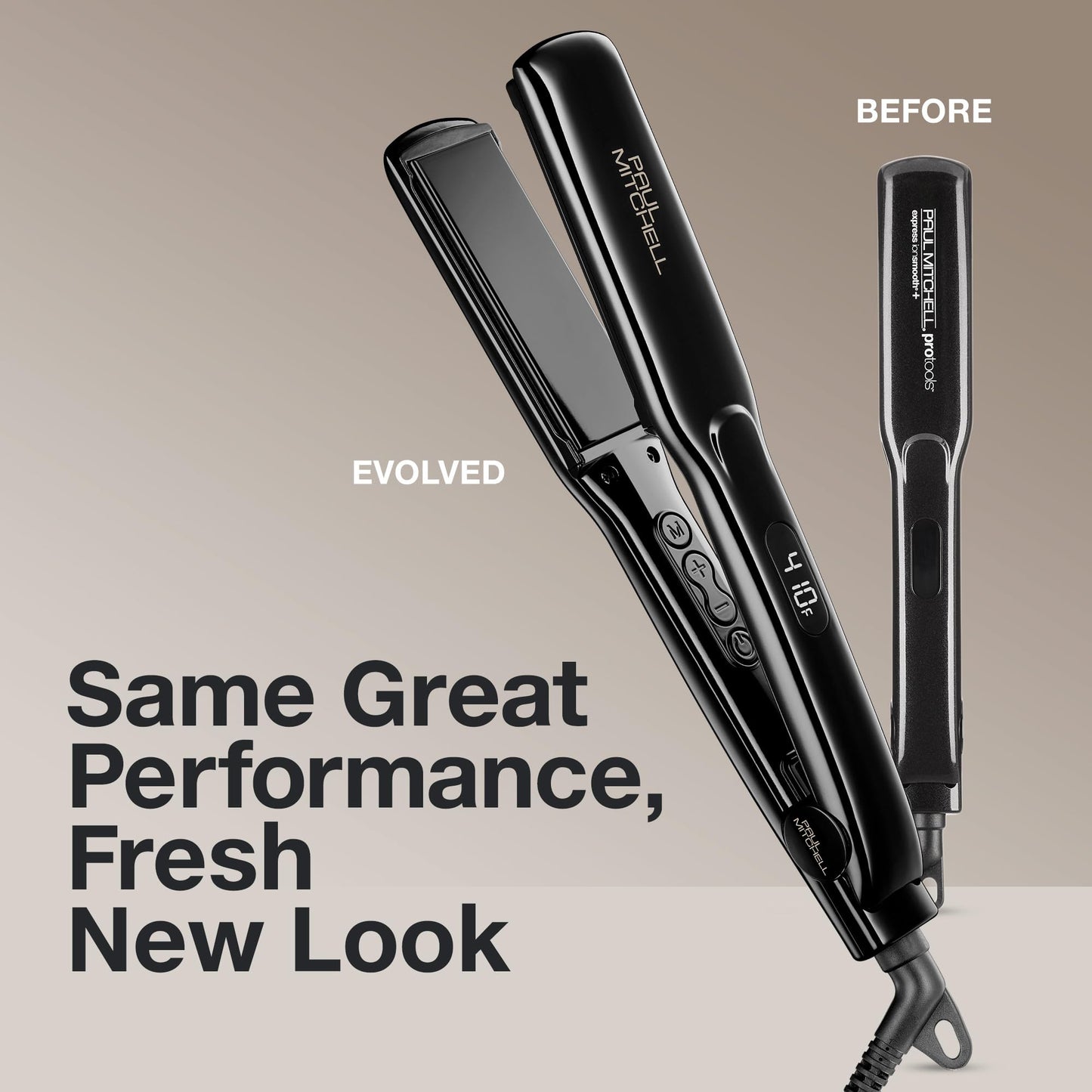Paul Mitchell Smooth+ Ceramic Flat Iron, Adjustable Heat Settings, for Smoothing + Straightening, 1.25"