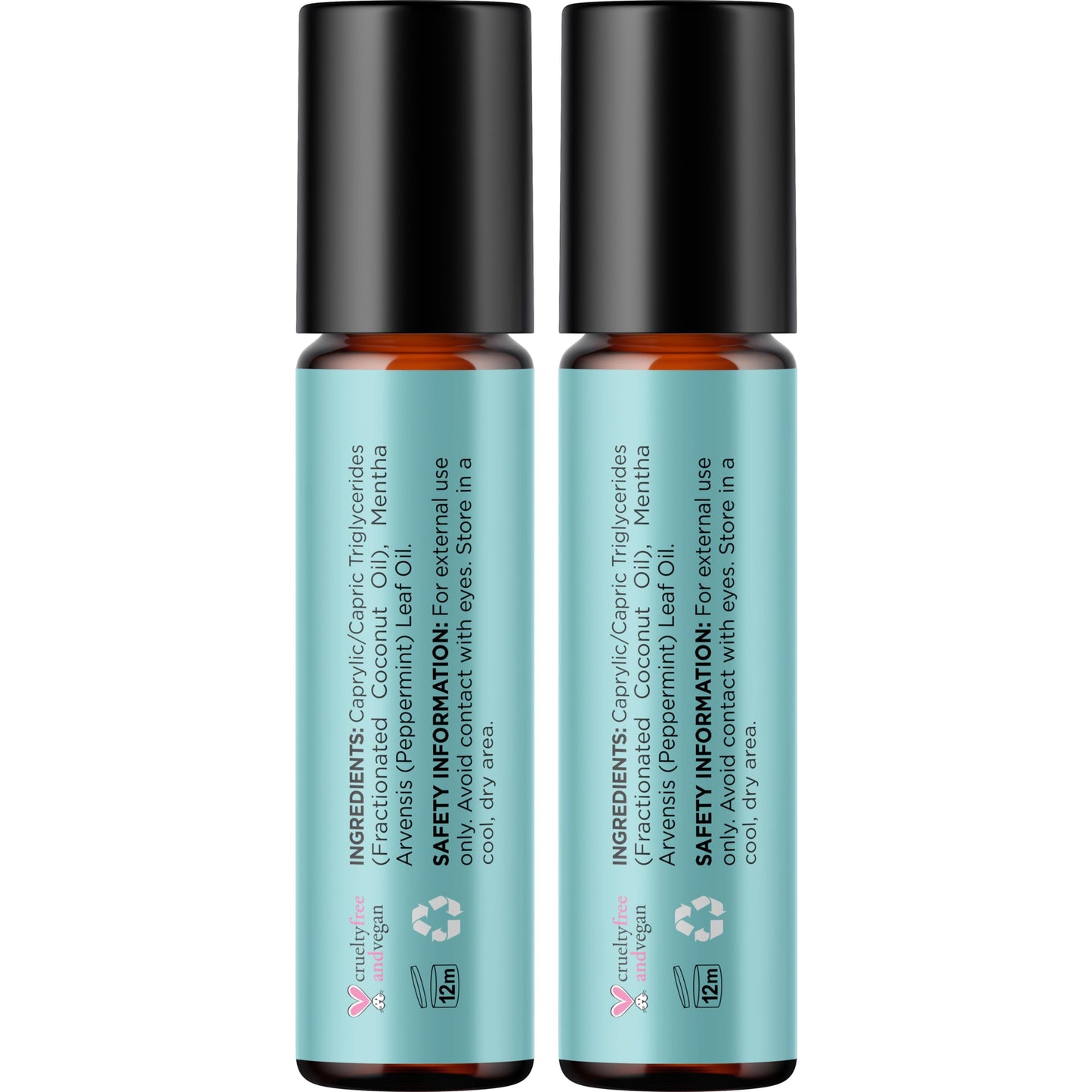 Peppermint Oil Roll on - Pure Peppermint Rollerball Essential Oil Aromatherapy Stick for Headaches - Natural Travel Essential and Pregnancy Must Have for Headaches Energy & Focus Support (2 Pack)
