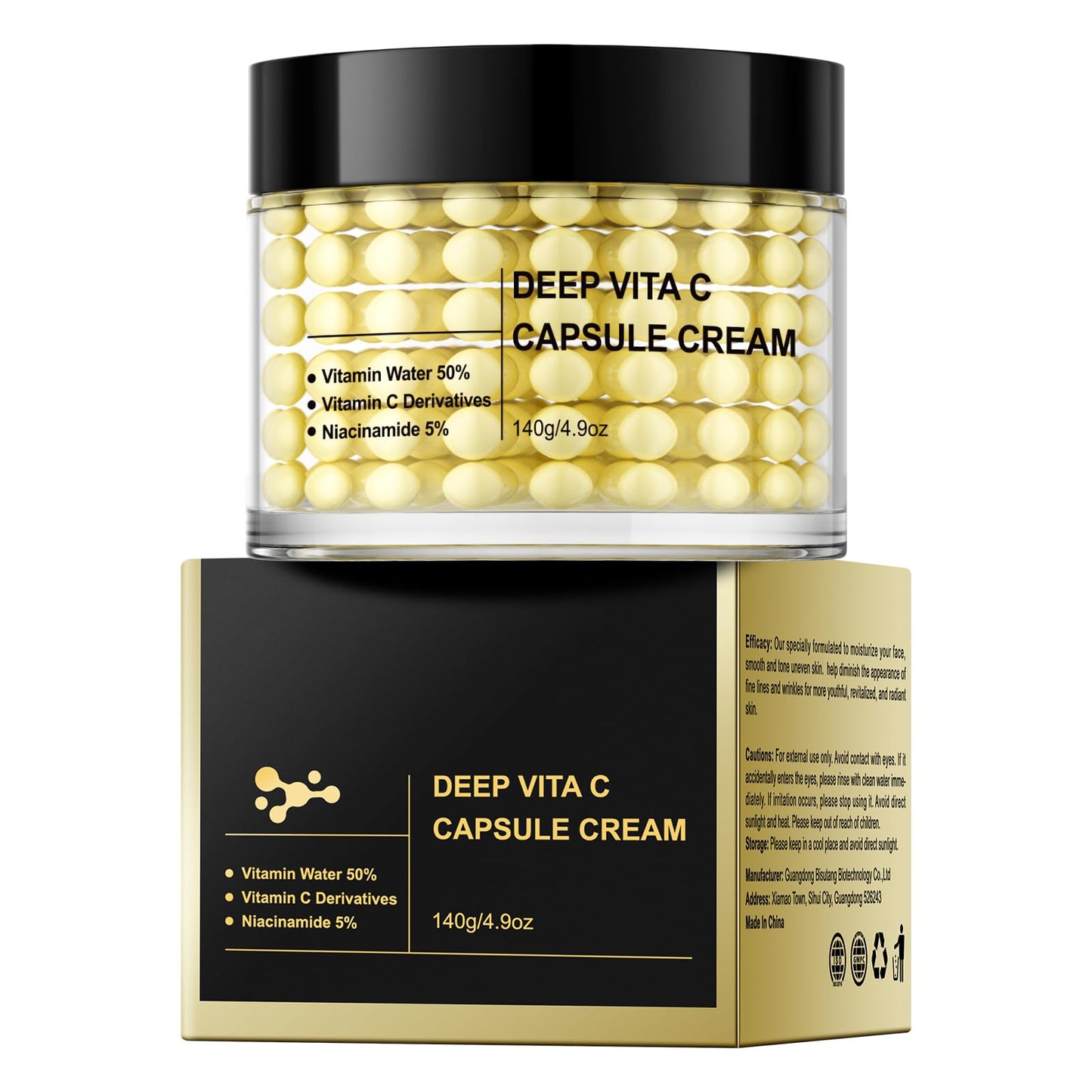 OUPEICHARM Deep Vitamin C Capsule Face Cream,Moisturizer Capsule Facial Cream,Hydrating Night Face Cream Skincare 4.9 OZ