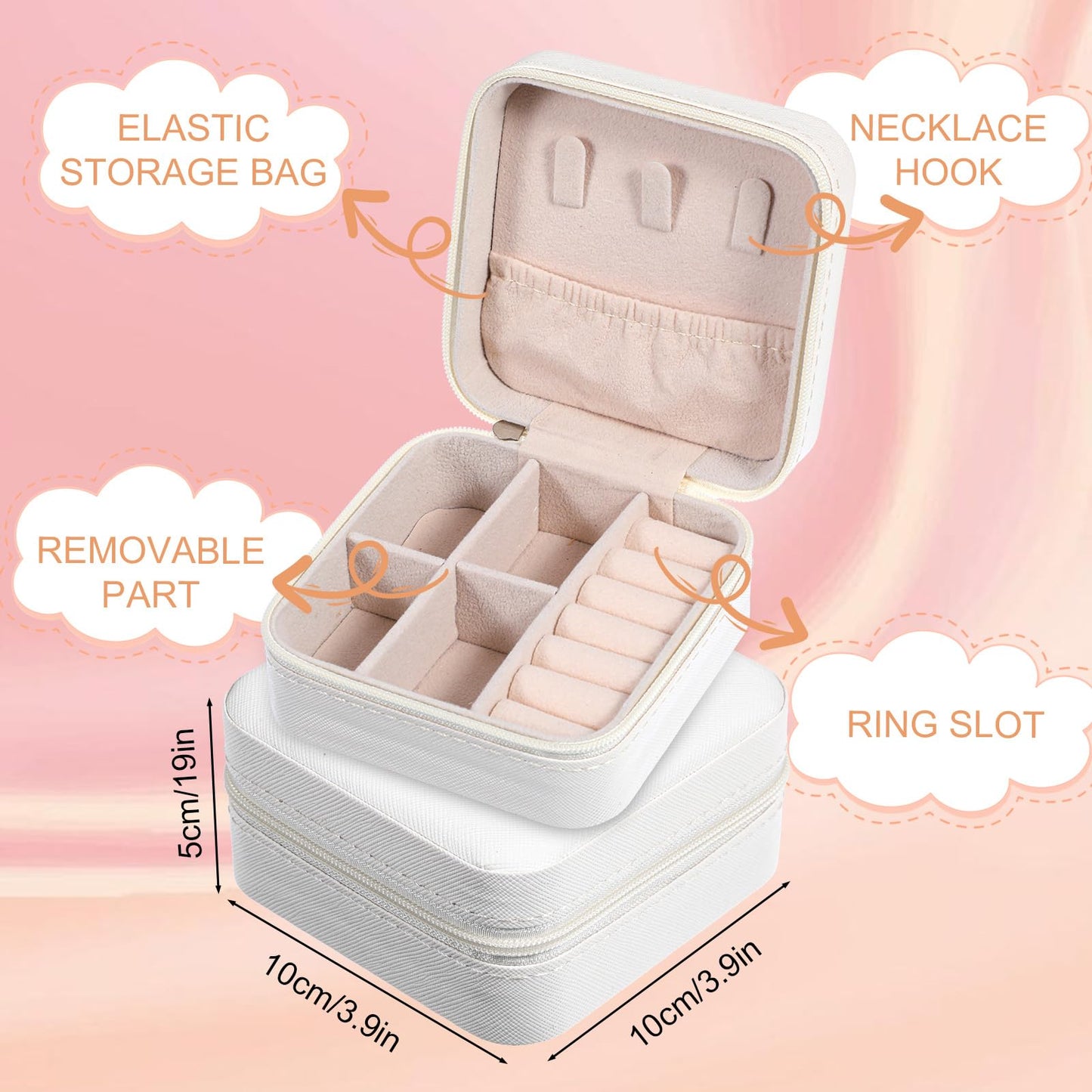 8 Pack Travel Jewelry Case Small Travel Jewelry Box Bridesmaid Gifts Jewelrys Box, PU Leather Small Jewelrys Case Organizer Storage for Rings Earrings Necklaces, Beauty Gifts for Women Girls
