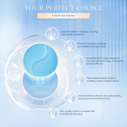 YOYORY Under Eye Patches Masks - for Dark Circles, Puffy Eyes, Fine Lines, Wrinkles, Eye Bags Treatment with Collagen and Hyaluronic Acid, Moisturizing and Hydrating (60 Pcs)