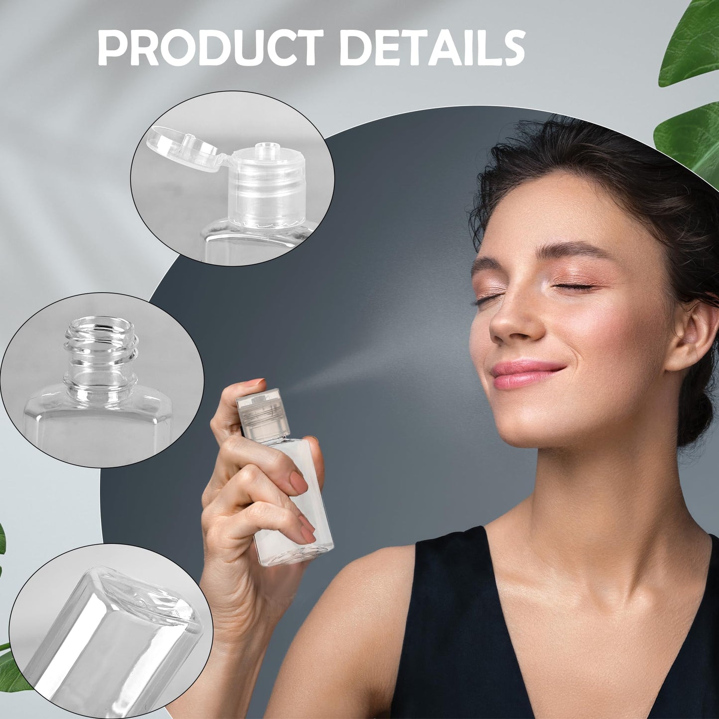 110 Pcs 1 oz Travel Plastic Bottles Mini Clear Bottles with Flip Caps Empty Hand Sanitizer Container Portable Refillable Containers for Shower Gel Face Creams Body Lotions