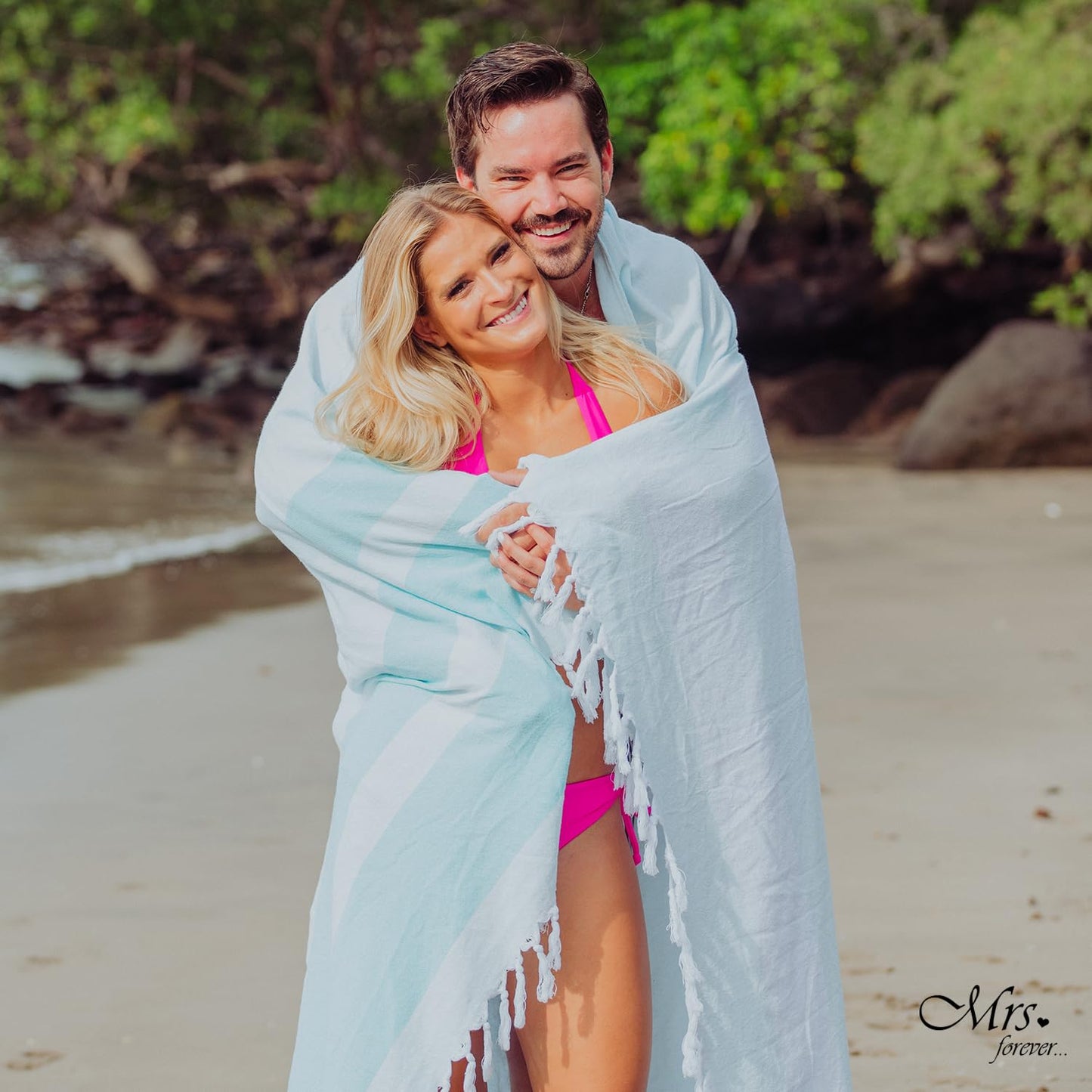 Unique Bridal Shower Beach Gifts Set - 4 Amazing Mrs Bride Gifts for her - Honeymoon Travel Essentials & Bridal Shower Gifts