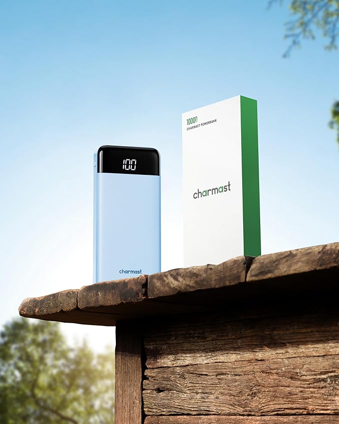 Charmast Portable Charger with Built in Cables, Power Bank with Cords Wires, Slim 10000mAh Travel Battery Pack 6 Outputs 3 Inputs 3A Fast Charging for Samsung Google Pixel LG Moto iPhone iPad