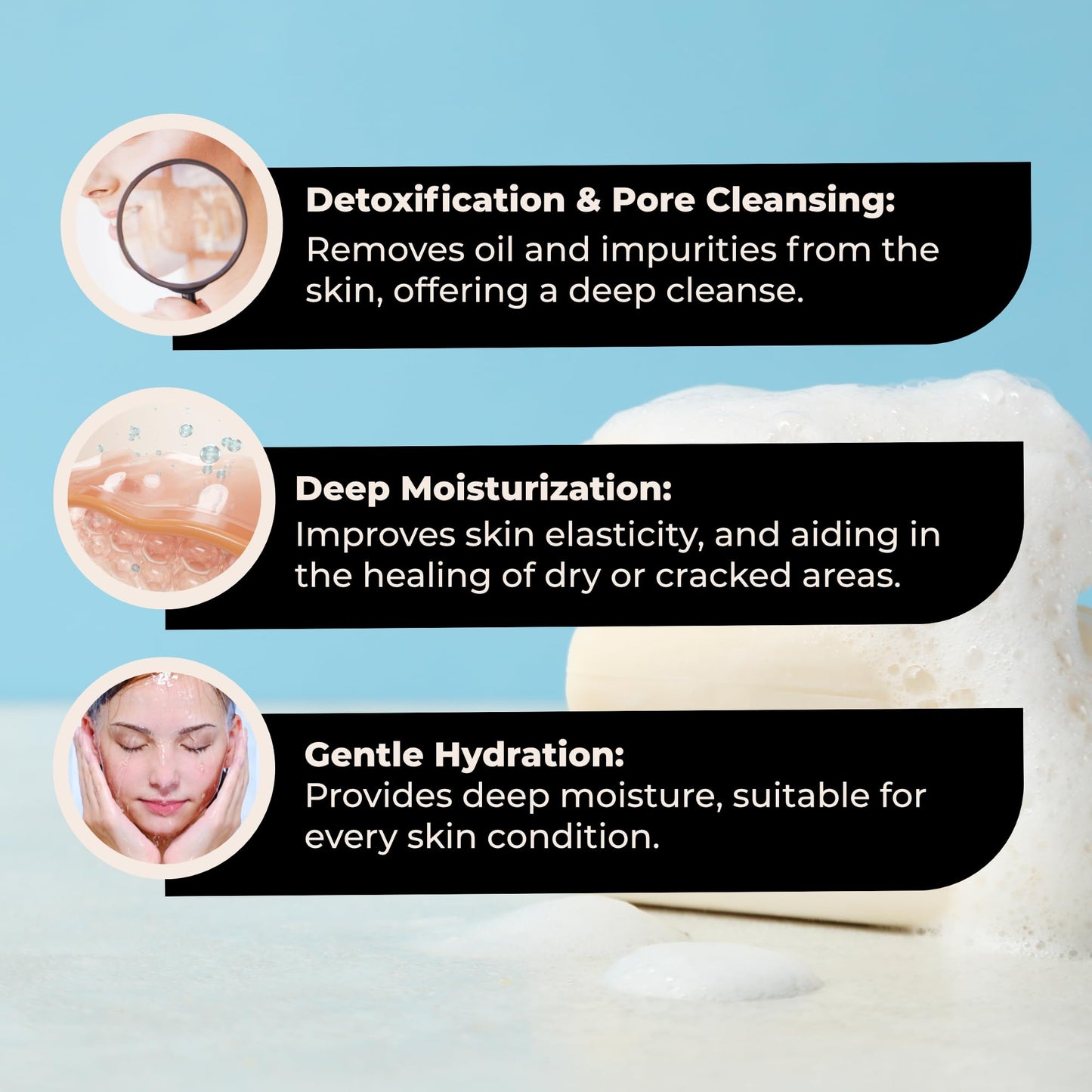 Activated Charcoal Bar Soap For Acne, Eczema, Psoriasis, Dry, Itchy, Sensitive Skin All Natural Detox Formula Shea, Cocoa, and Mango Butter Men, Women, Teens, Kids Face and Body 6 Oz Bar Soap