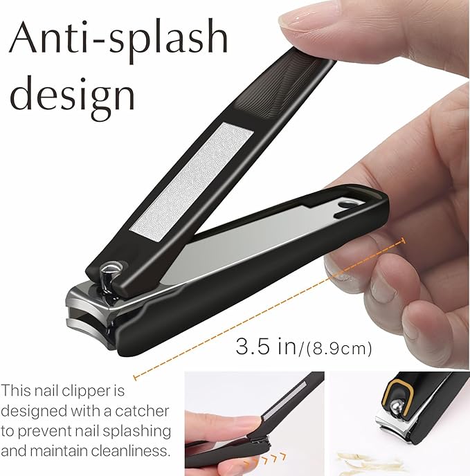 Konovo Nail Clippers for Women Travel, Nail Clippers with File, Fingernail Clippers for Girls