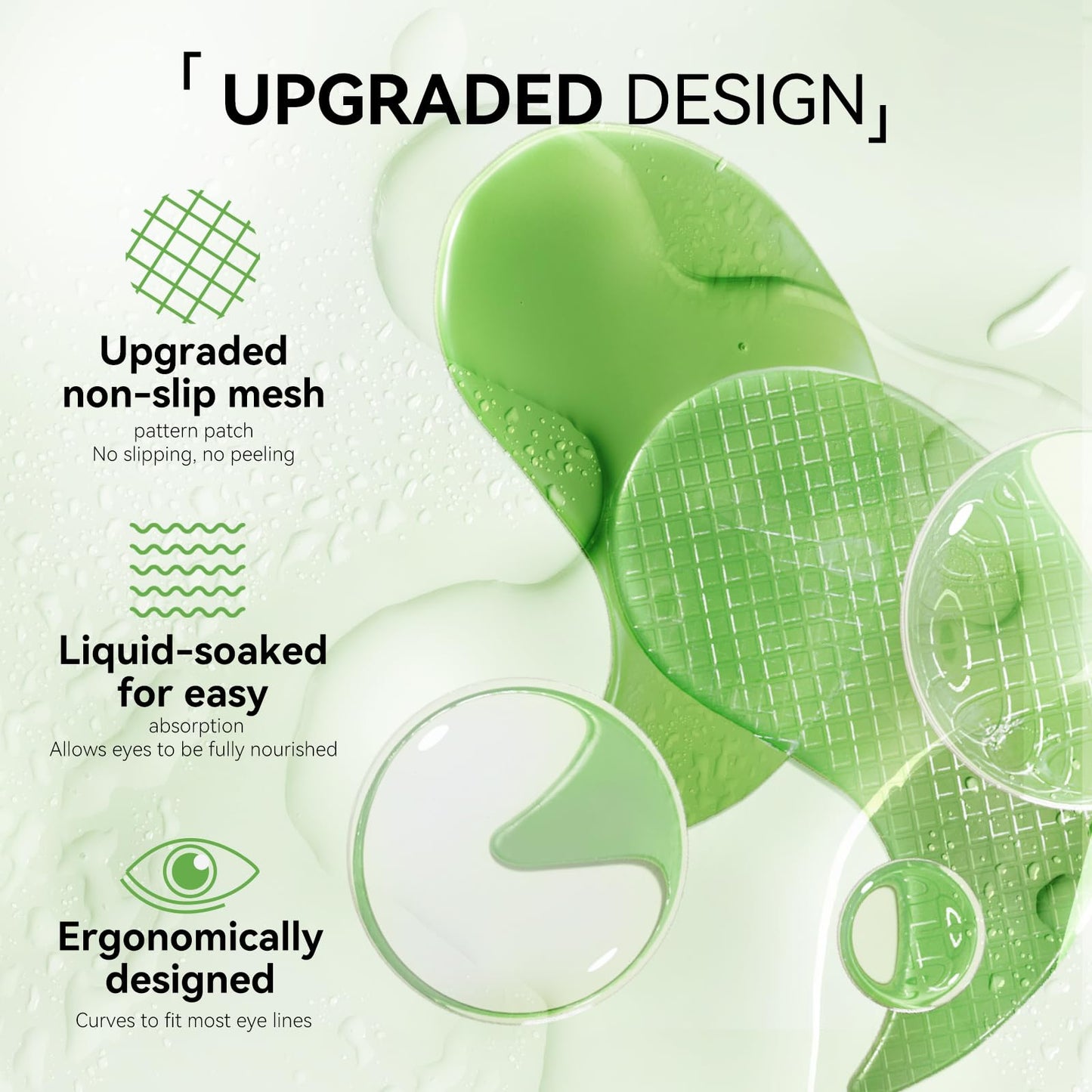 BREYLEE Aloe Vera Eye Masks– 60 Pcs - Puffy Eyes and Dark Circles Treatments – Look Younger and Reduce Wrinkles and Fine Lines Undereye, Improve and Firm eye Skin - Pure Natural Material Extraction