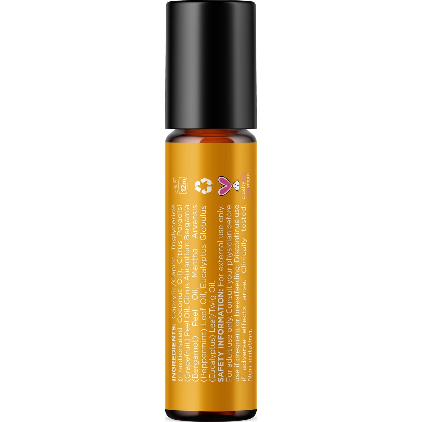 Focus Essential Oil Roll On - Aromatherapy Essential Oil Roller with Invigorating Pure Citrus and Mint Oils - Attention and Focus Essential Oil Blend with Eucalyptus Peppermint & Grapefruit (1 Pack)