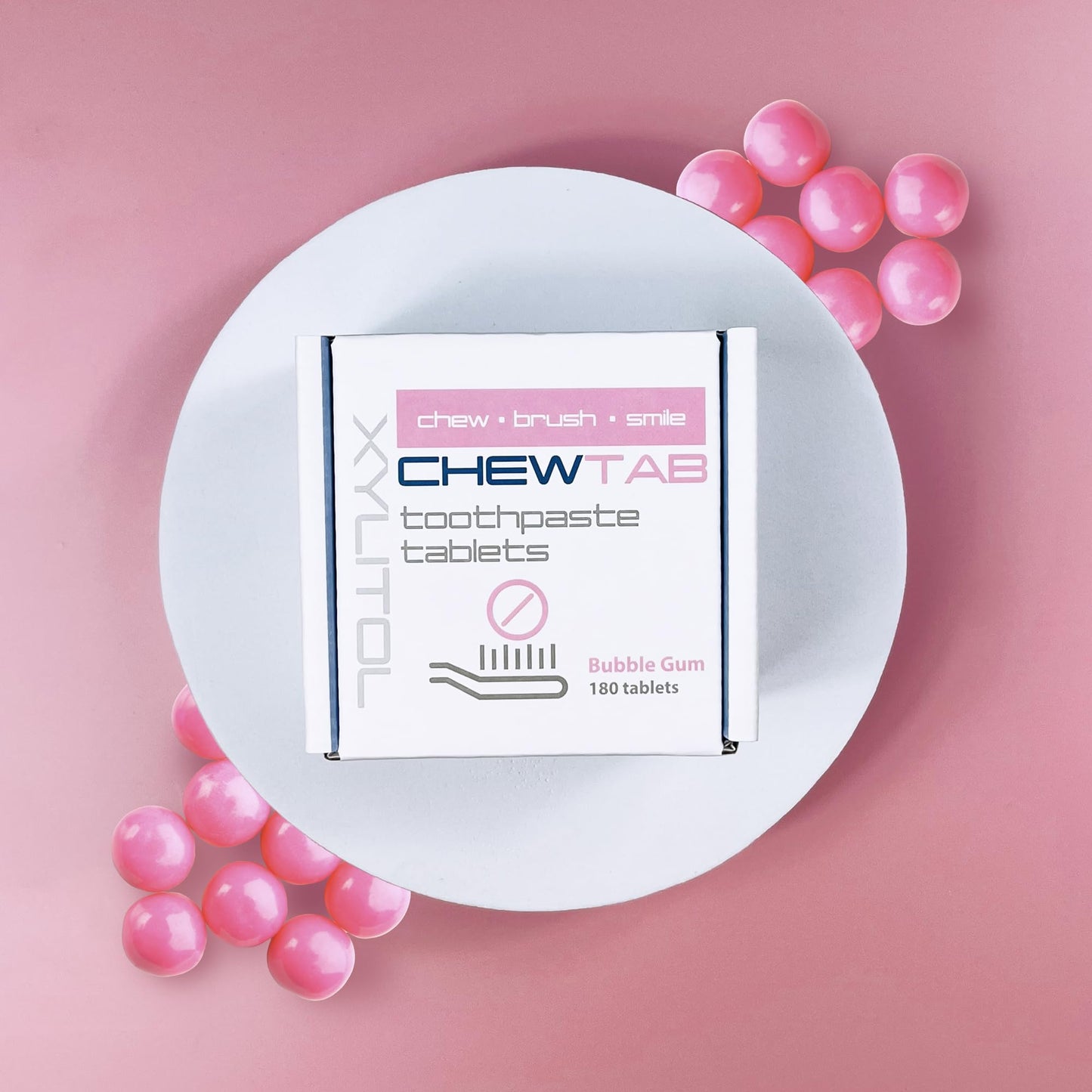 Weldental Chewtab Toothpaste Tablets Bubble Gum Refill