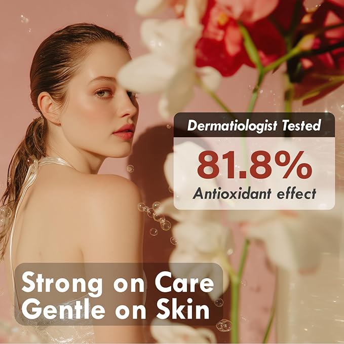 Korean Red Bean Body Wash for Women - Hydrating Exfoliating Shower Gel with Peptides & Hyaluronic Acid for Smooth Sensitive Skin - Vegan & Cruelty-Free - 8.45 fl oz