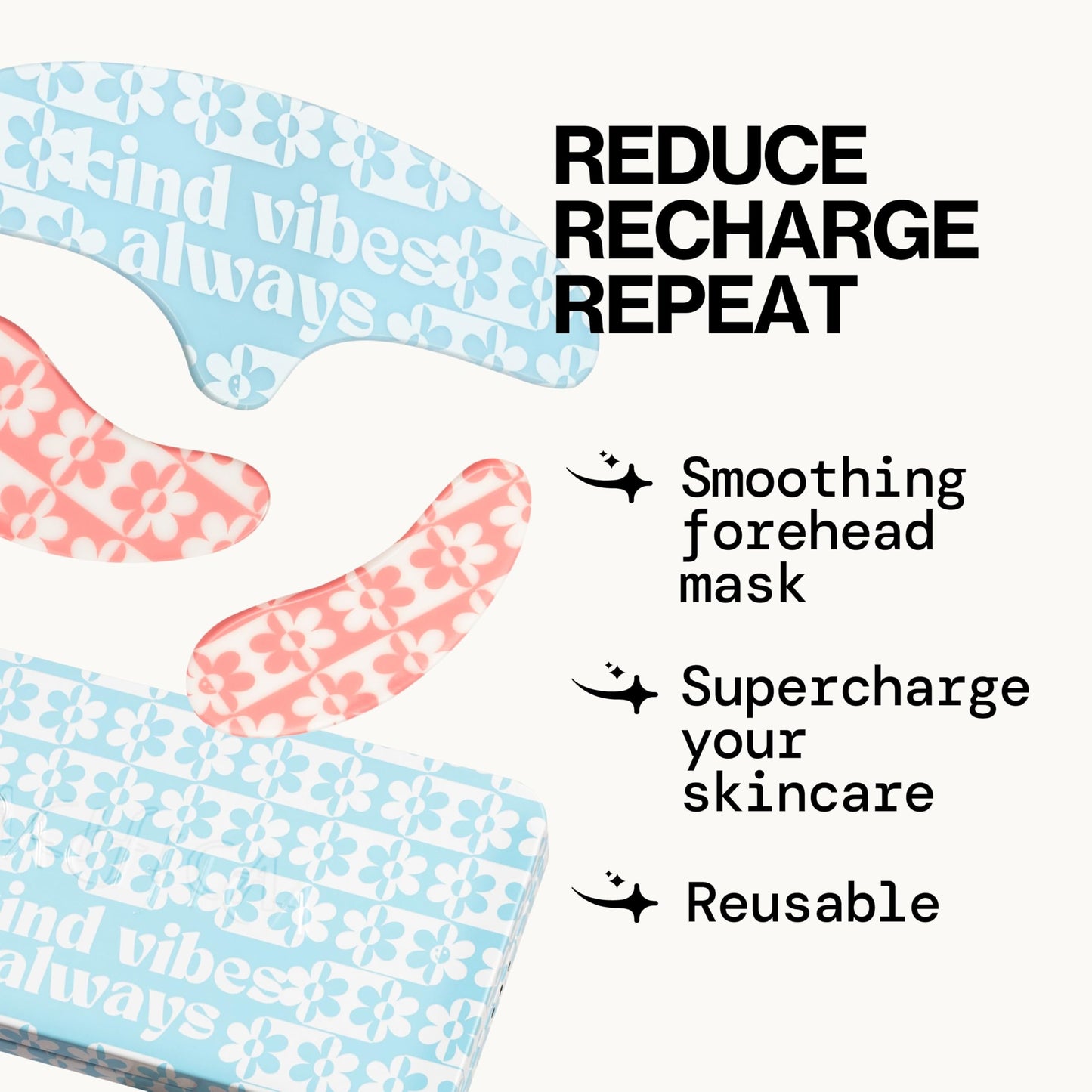 Pacifica Reusable Mask Set – Silicone Undereye & Brow Mask Set for Forehead & Under Eye, Anti-Wrinkle, Firming, Pair with Serum, Vegan & Cruelty-Free, 3 Pieces