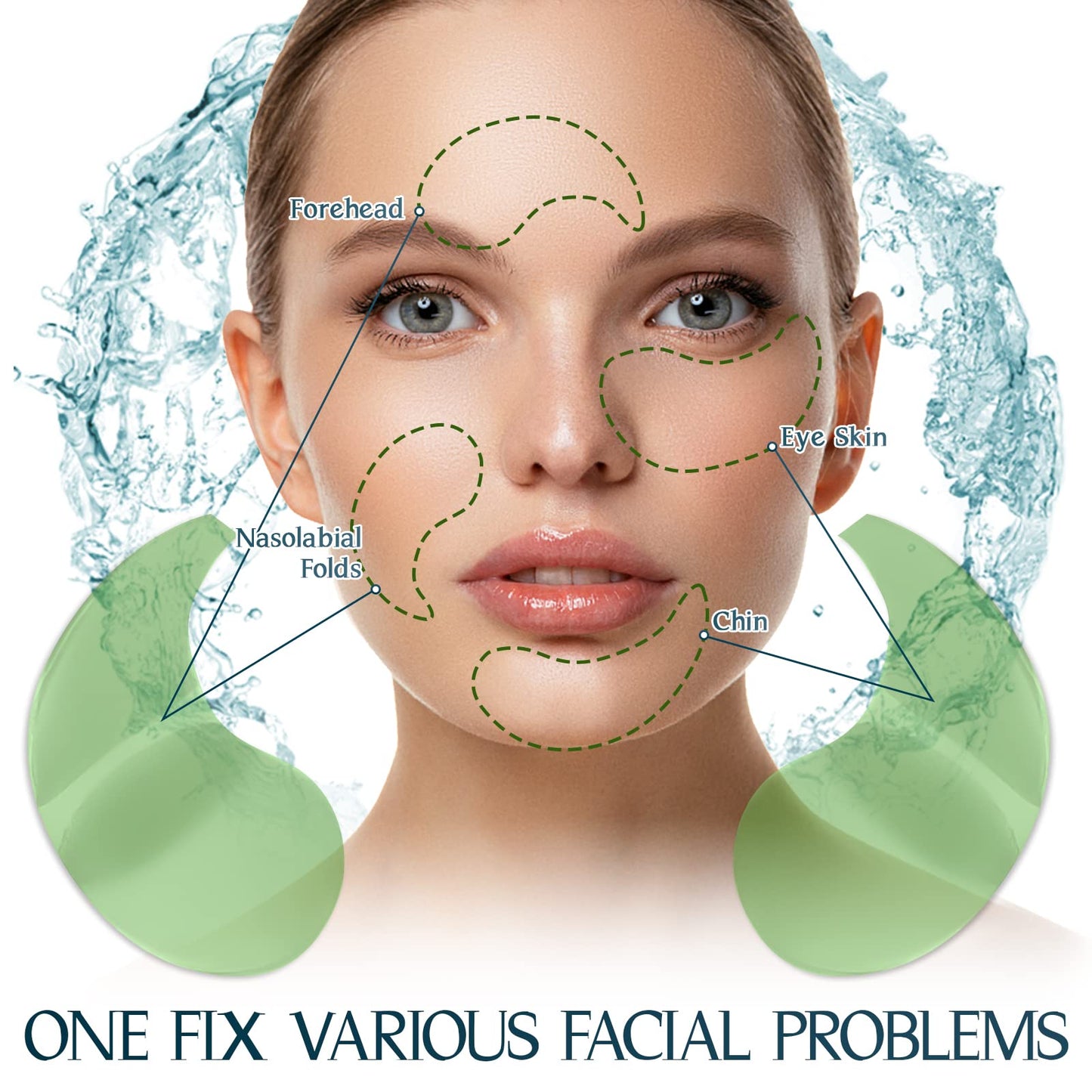 Under Eye Patches (60PCS), Aloe Vera & Collagen Eye Mask, Eye Patches for Puffy Eyes, Anti-Aging Eye Mask for Puffiness, Under Eye Mask for Dark Circles and Eye Bags, Hydrating Eye Gel Pads(green)