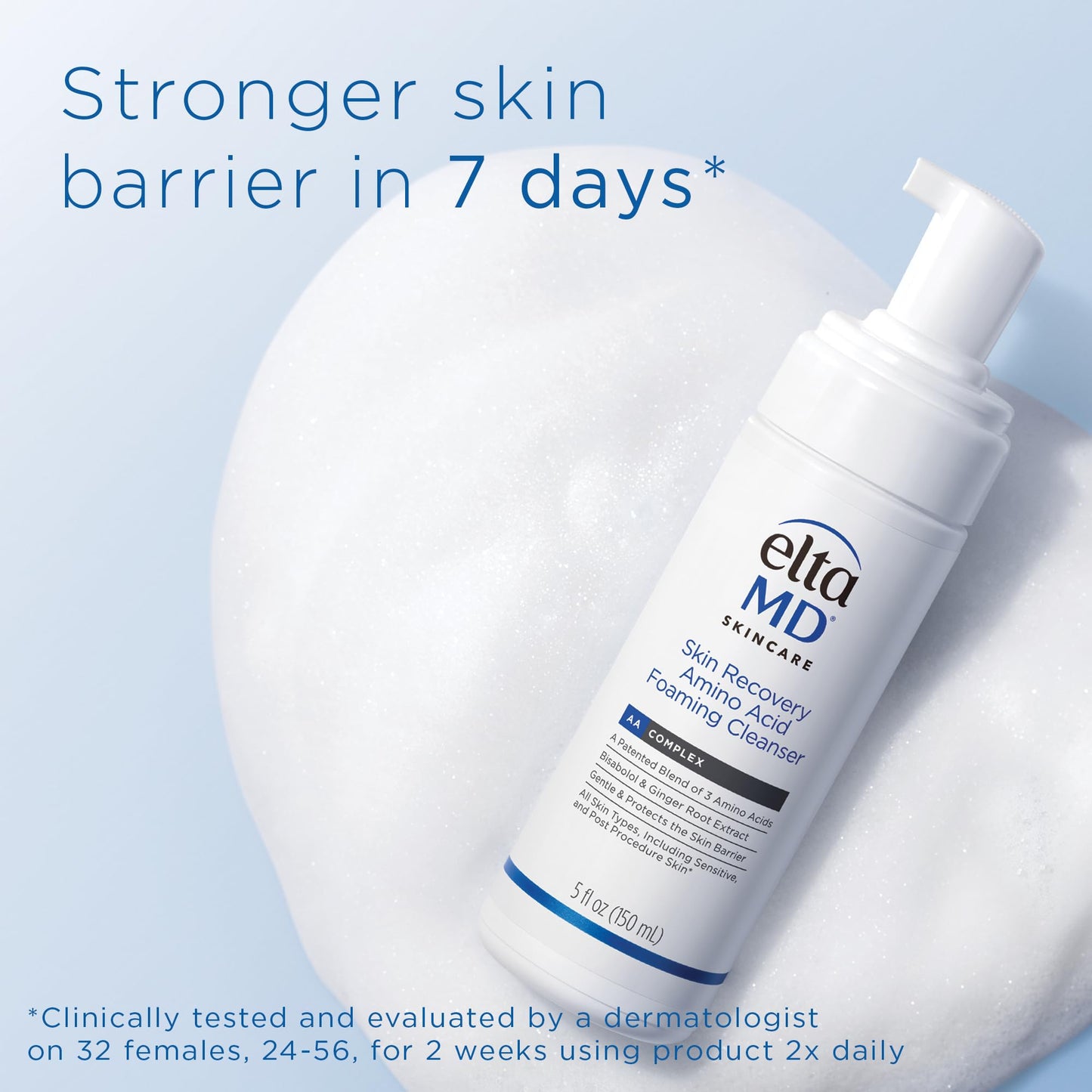 EltaMD Skin Recovery Amino Acid Foaming Facial Cleanser, Gentle Face Cleanser for Sensitive Skin, 1.0 Fl Oz