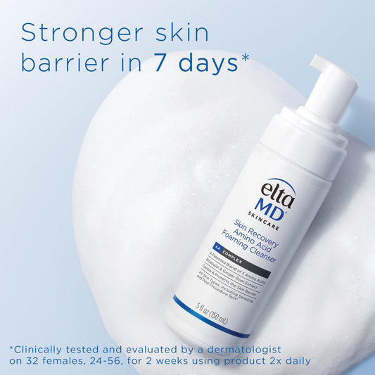 EltaMD Skin Recovery Amino Acid Foaming Facial Cleanser, Gentle Face Cleanser for Sensitive Skin, 1.0 Fl Oz