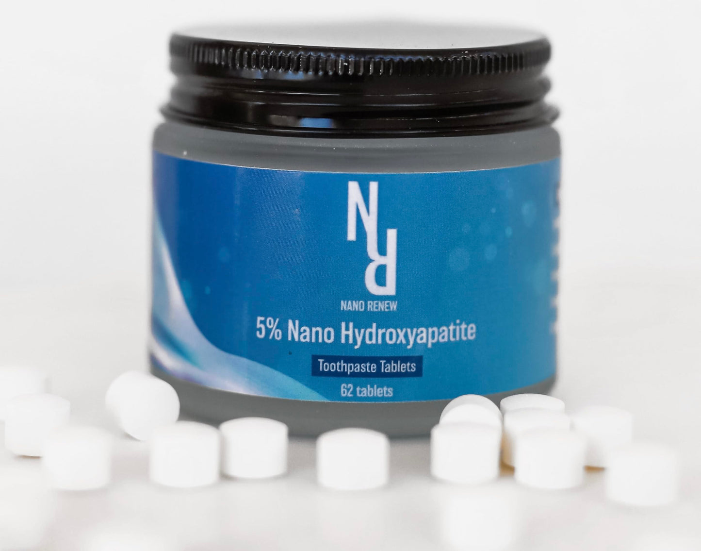Nano Renew Hydroxyapatite Toothpaste Tablet, Natural, Fluoride & Plastic Free (62 tabs)