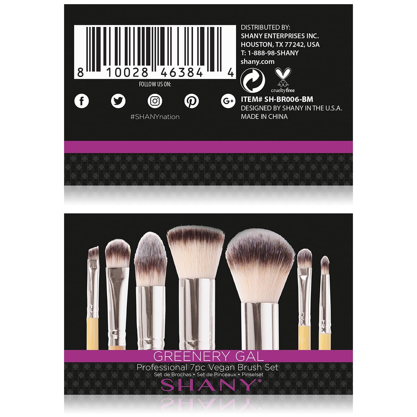 SHANY I love Bamboo - 6pc Petite Pro Bamboo brush set, NO Case