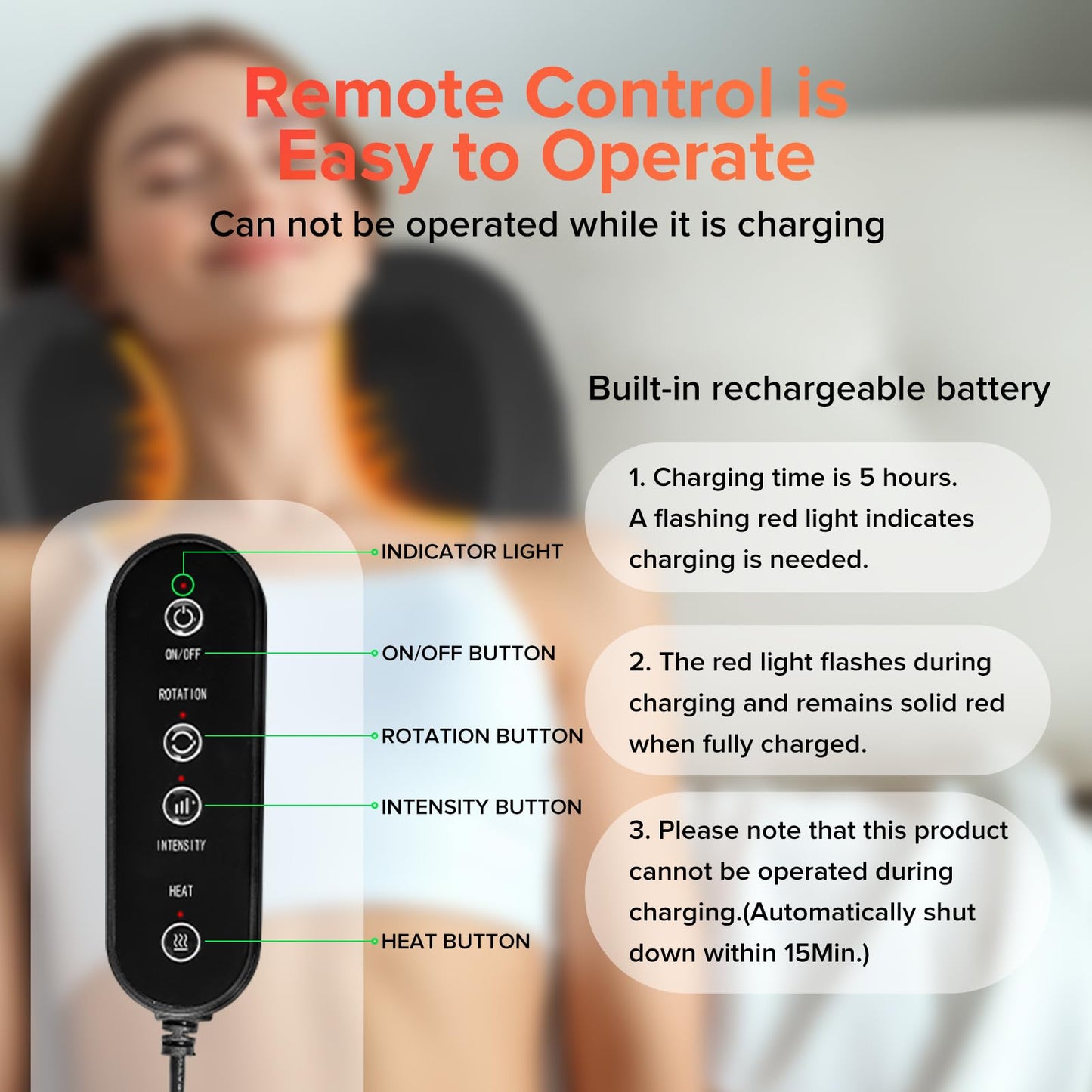 Fathers Day Gift Ideas Cordless Neck and Back Massager with Heat, Deep Tissue Shiatsu Neck Massager for Pain Relief, Massage Pillow for Back, Lower Back Massage, Birthday Gifts for Woman Man Dad