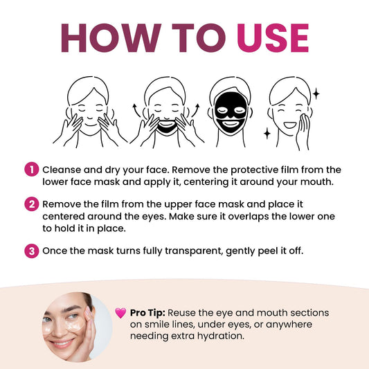 Overnight Collagen Face Mask, Hydrogel & Low Molecular Deep Collagen Mask, Glass Skin Face Mask, Collagen Mask Overnight + Firming & Elasticity, Hydrating Face Masks 34g*4ea, Face Masks Skincare Pack